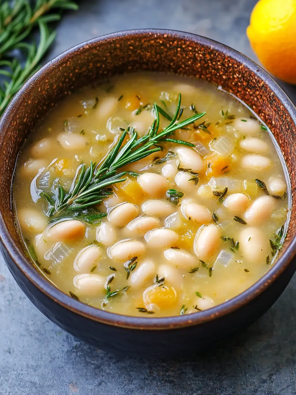 Delicious White Bean and Rosemary Soup Ready in 30 Minutes 2 White Bean and Rosemary Soup