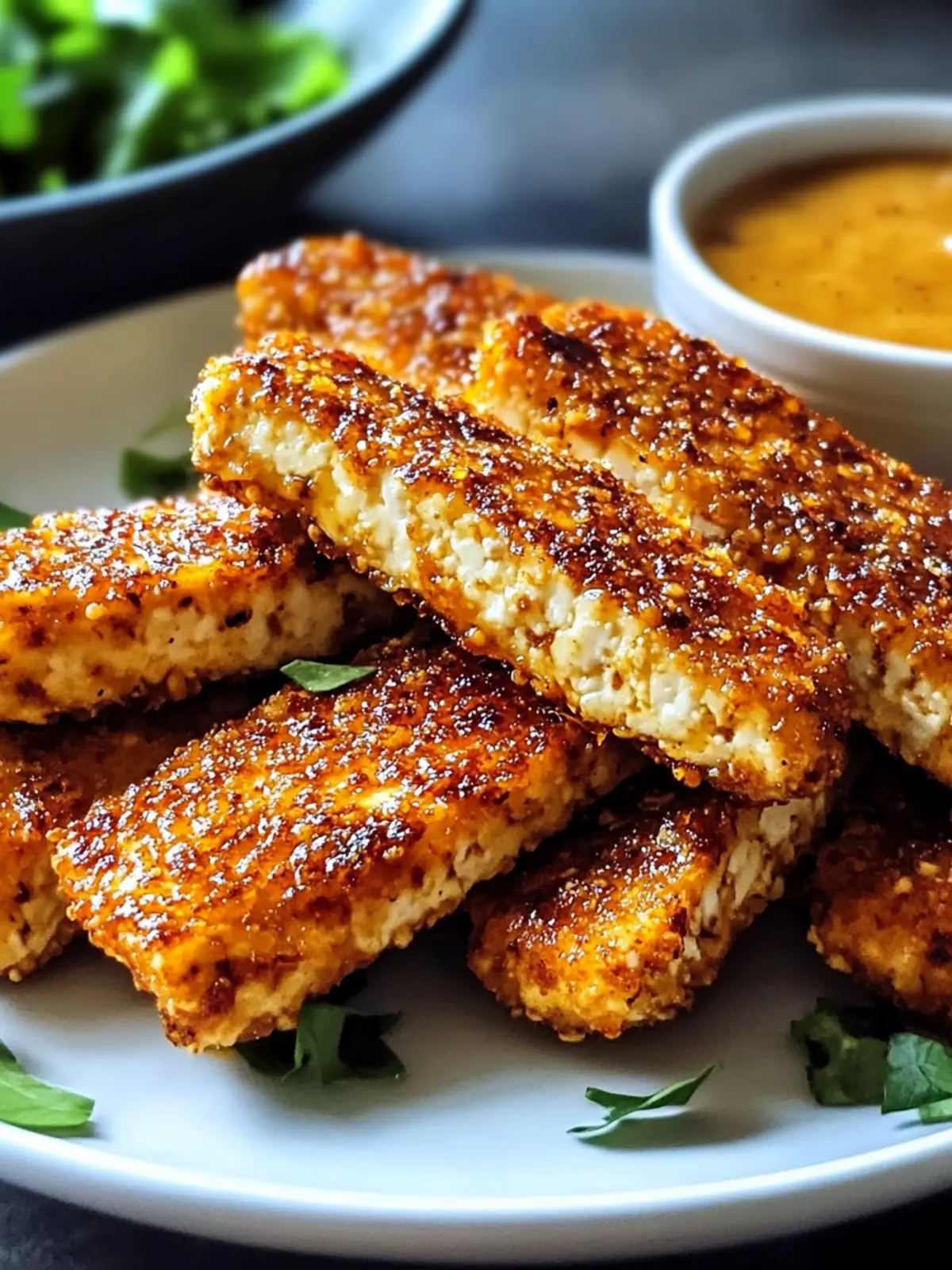 Baked Honey Mustard Tofu Tenders