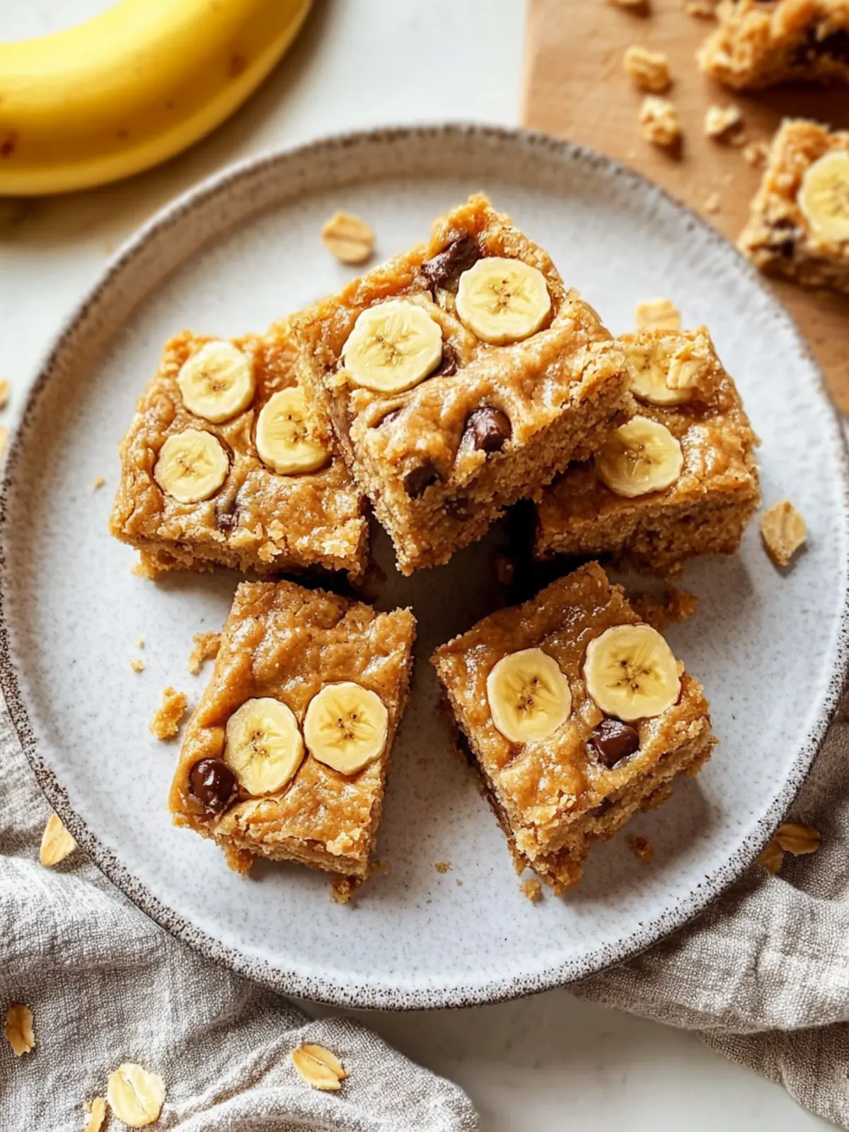 Peanut Butter Banana Bars: Healthy, Easy, and Perfectly Chewy 3 Peanut Butter Banana Bars