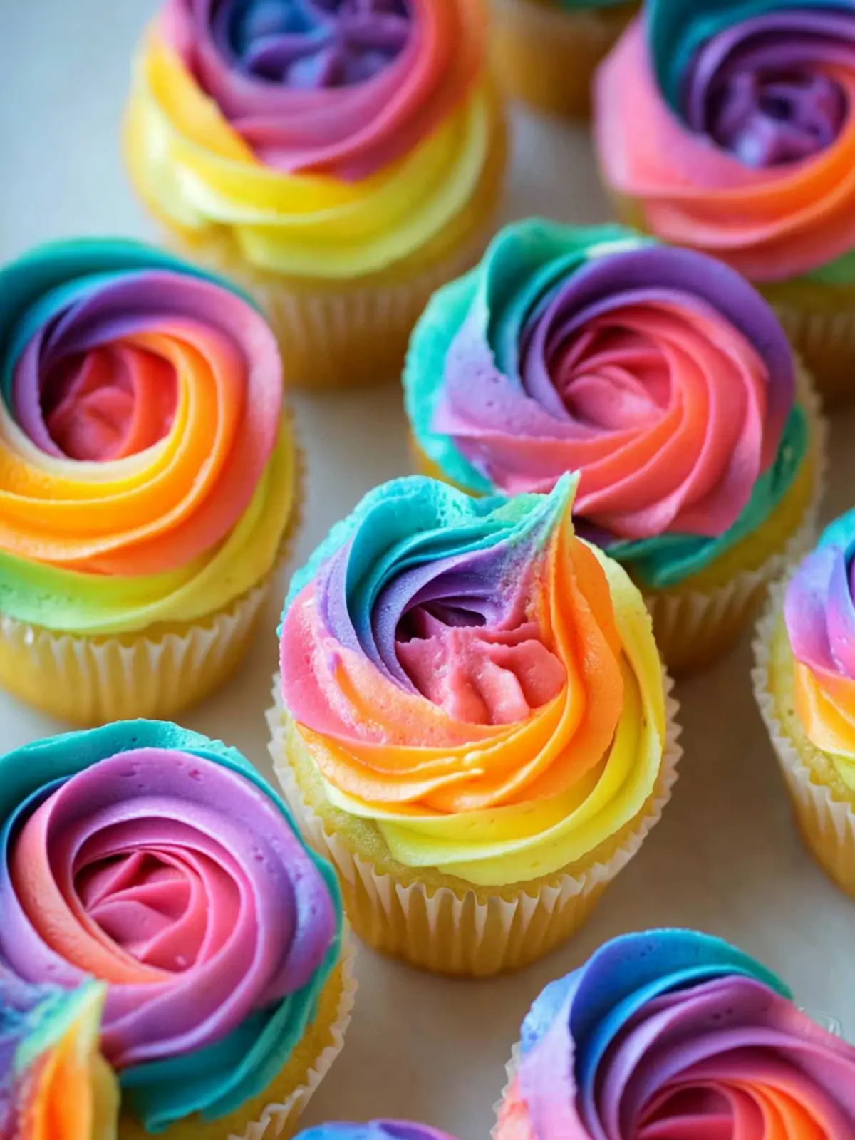 Delicious Rainbow Buttercream Cupcakes That Brighten Your Day 5 Rainbow Buttercream Cupcakes