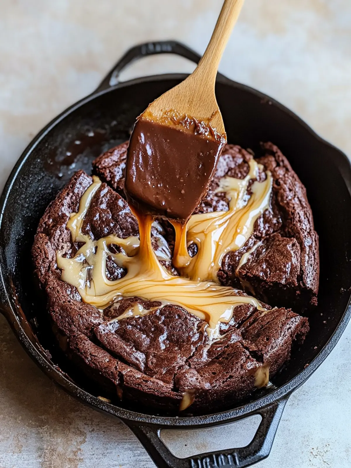 Dulce de Leche Skillet Brownie That Will Melt Your Heart 4 Dulce de Leche Skillet Brownie