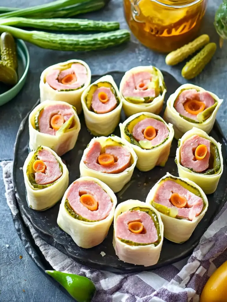 Ham Pickle Roll Ups
