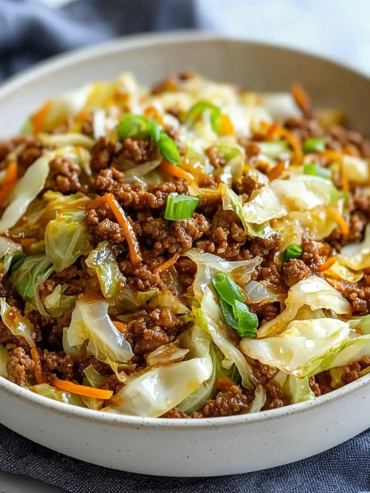 Mongolian Ground Beef Cabbage – Quick, Low Carb Delight! 4 Mongolian Ground Beef Cabbage