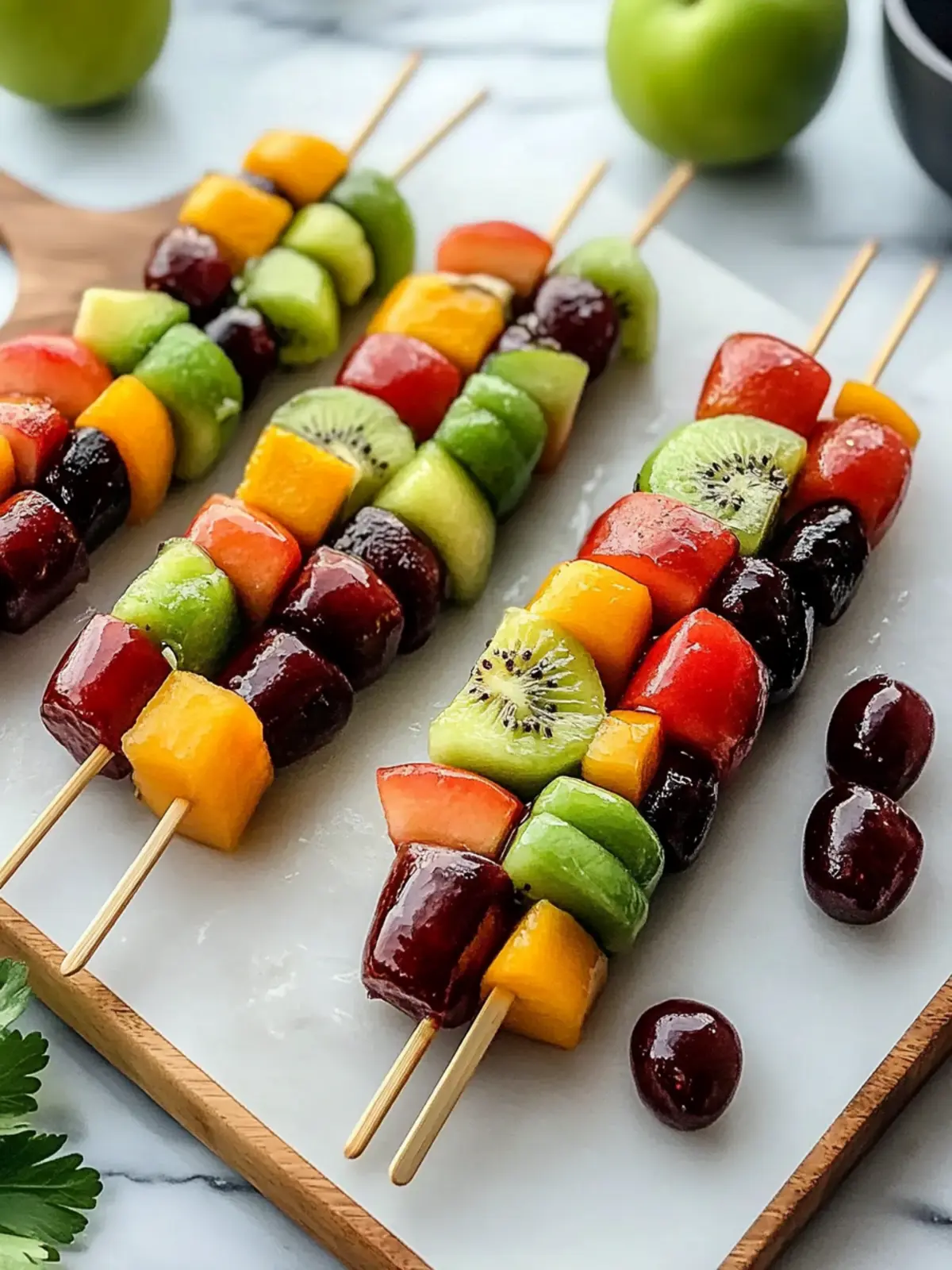 Colorful Fruit Kabobs: Your Quick, Healthy Snack Star 3 fruit kabobs