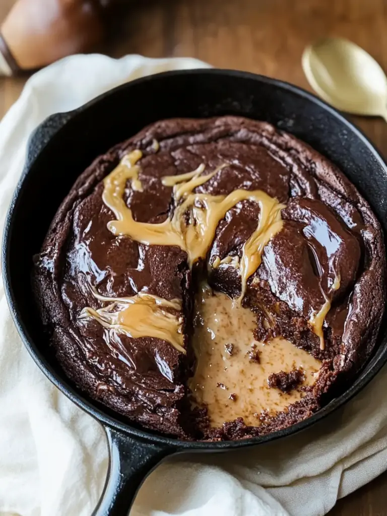 Dulce de Leche Skillet Brownie