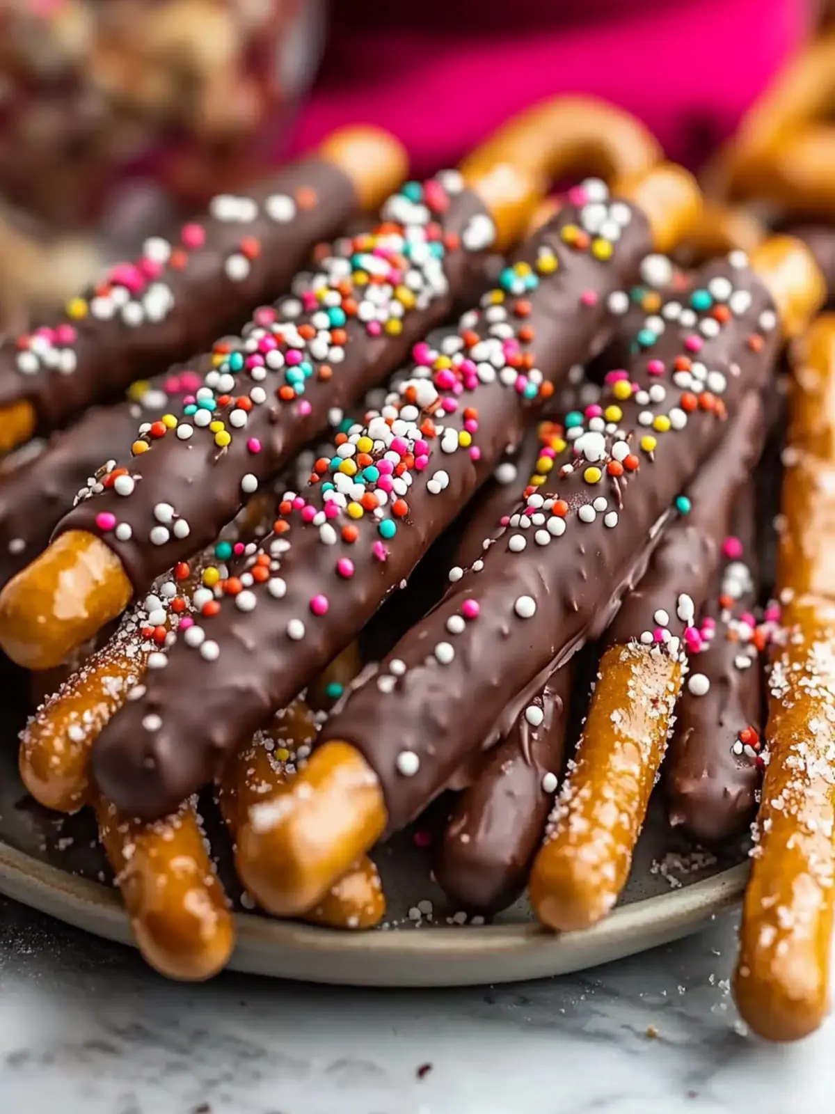 Chocolate Dipped Pretzel Rods You'll Love to Customize 2 Chocolate Dipped Pretzel Rods