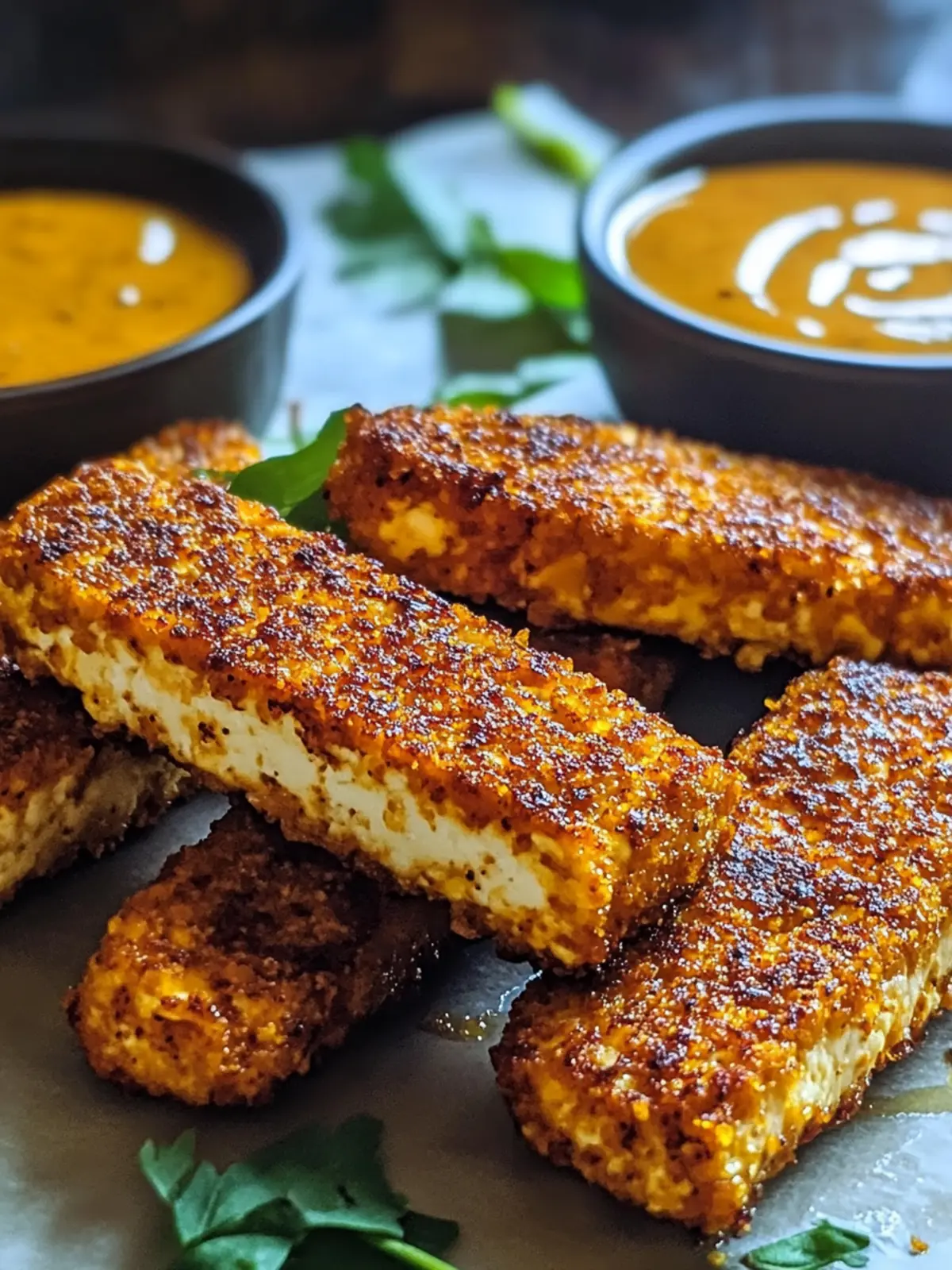 Crispy Baked Honey Mustard Tofu Tenders for Happy Snacking 2 Baked Honey Mustard Tofu Tenders