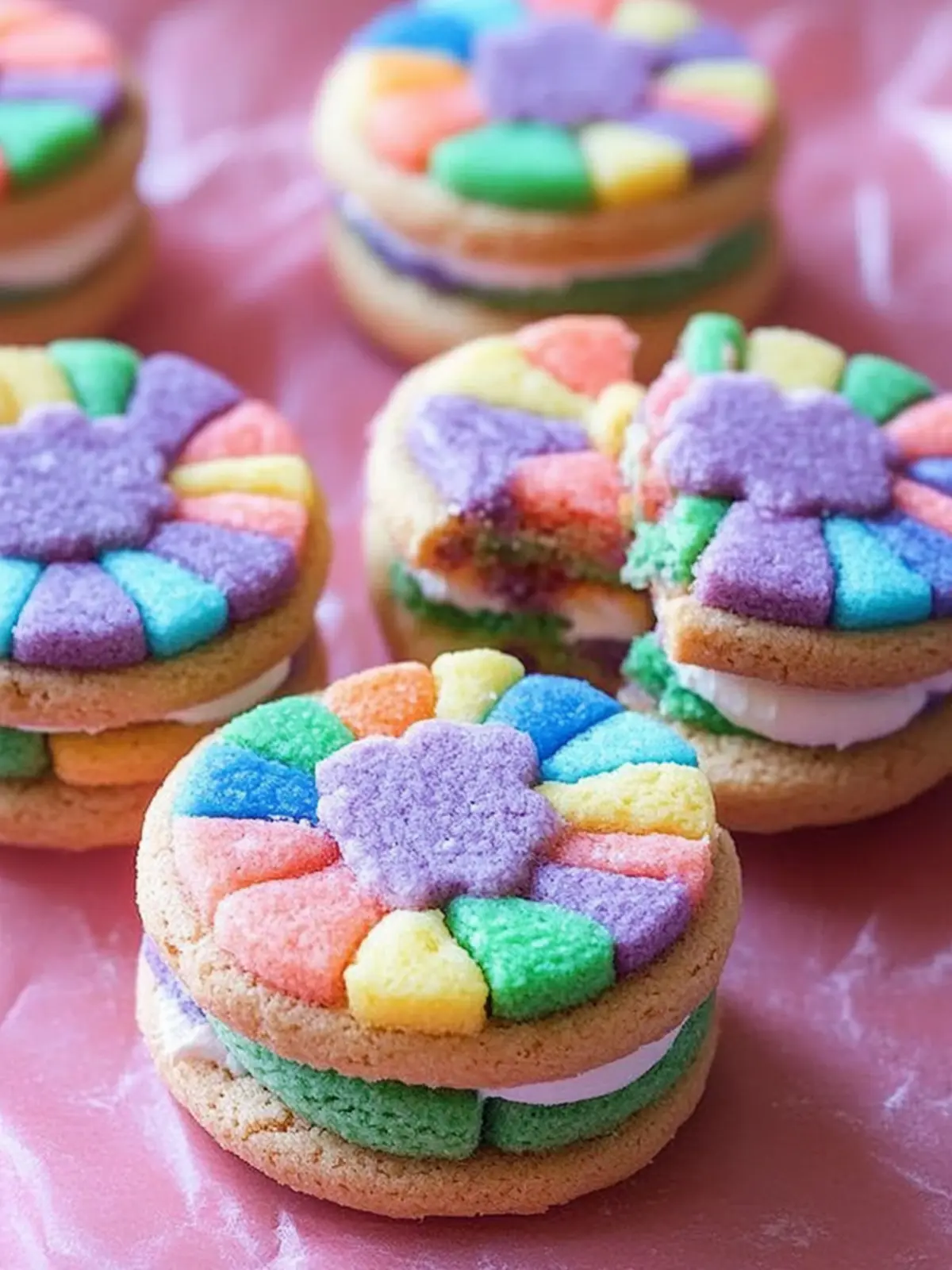 Delightful Rainbow Cookie Sandwiches for Colorful Celebrations 4 Rainbow Cookie Sandwiches