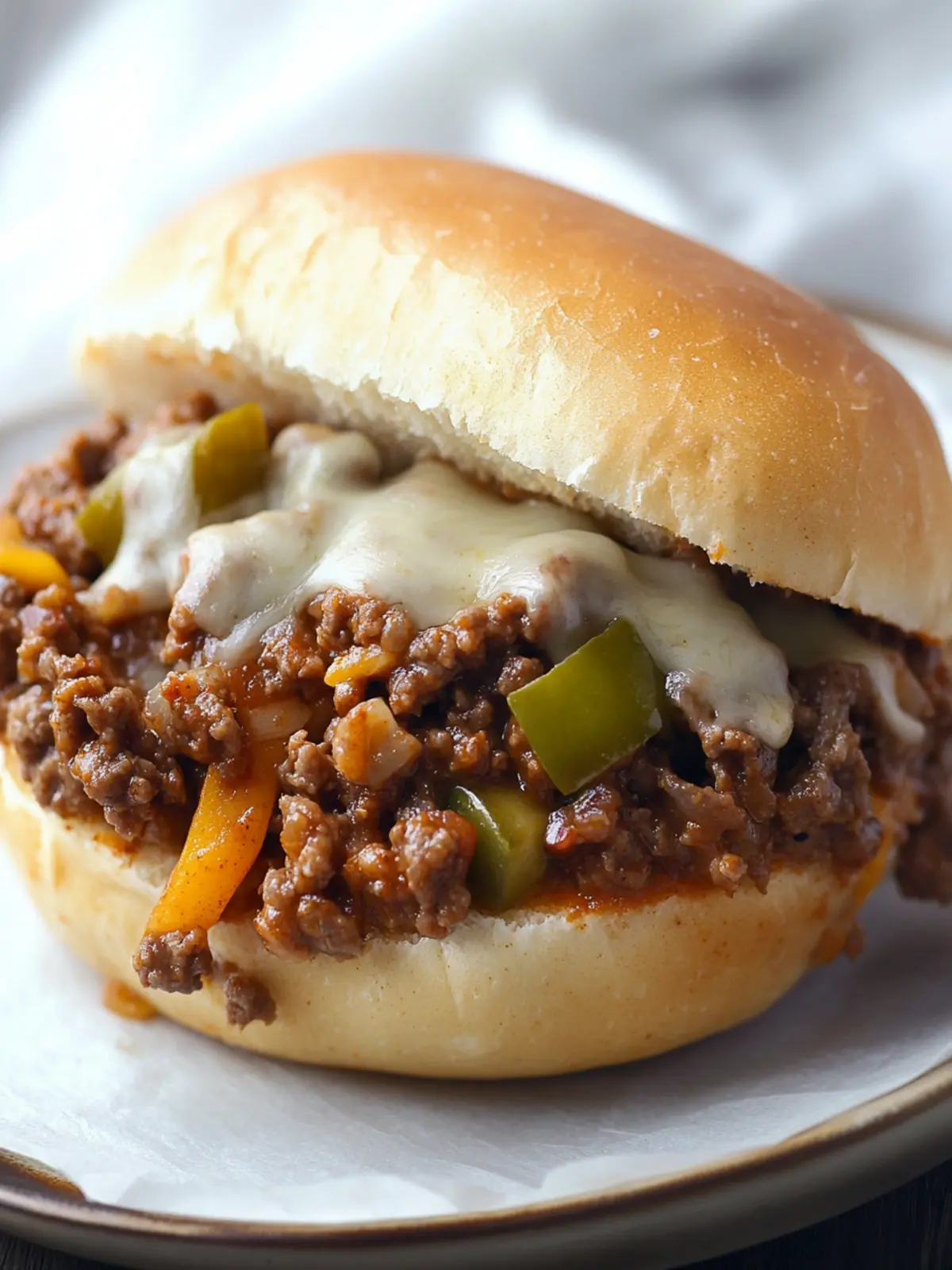 Cheesesteak Style Sloppy Joes: A Delicious Twist on Comfort 4 Cheesesteak Style Sloppy Joes