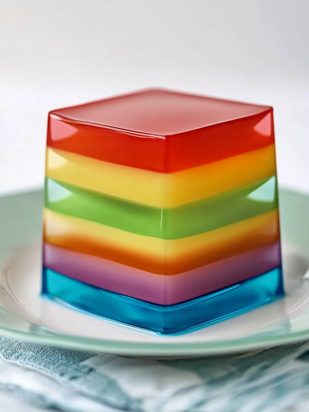 Layered Rainbow Jello Delight: A Fun and Fruity Treat 2 Layered Rainbow Jello