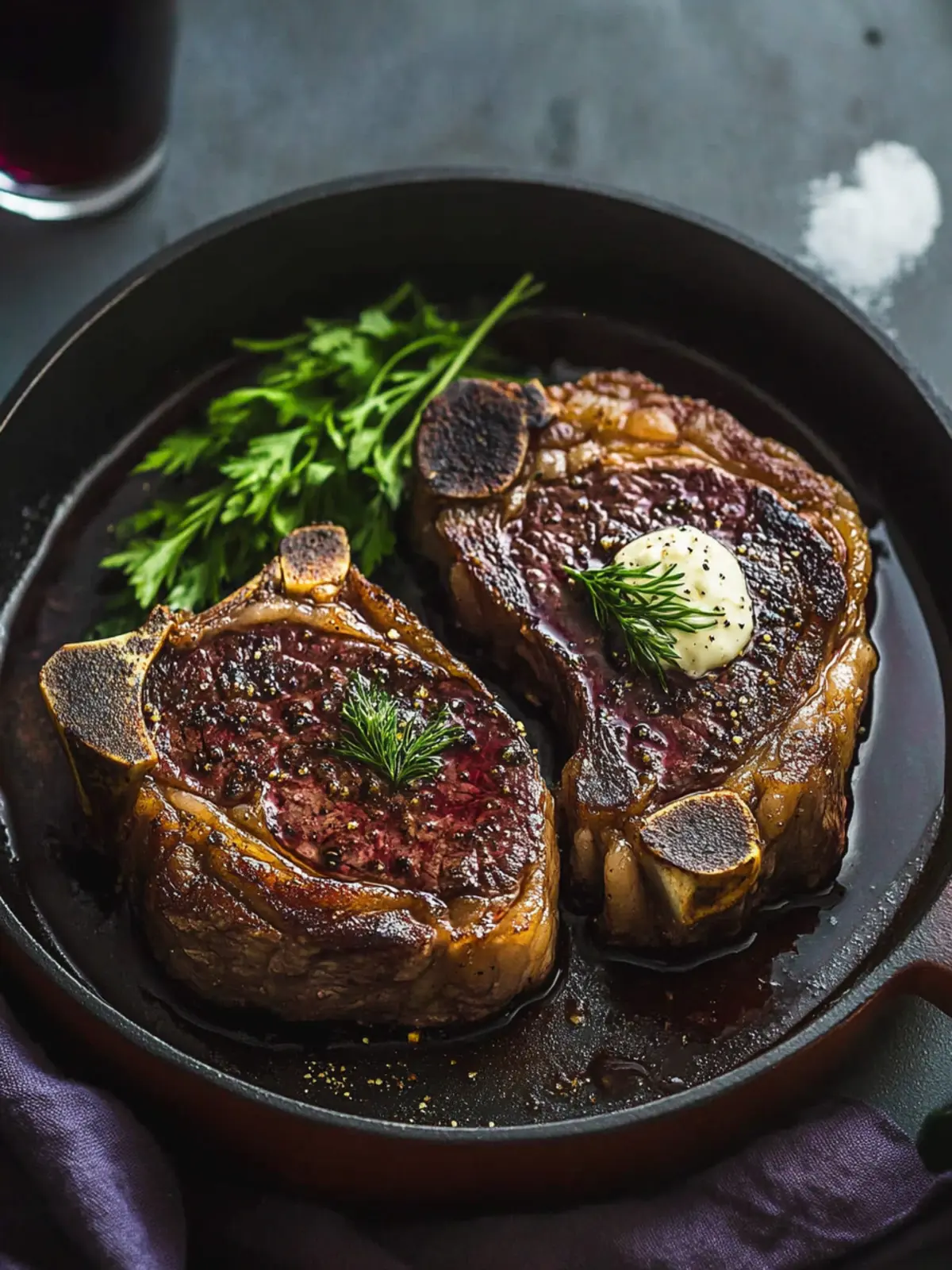 Sizzling Ribeye Steaks with Red Wine Sauce for Ultimate Flavor 4 Ribeye Steaks with Red Wine Sauce