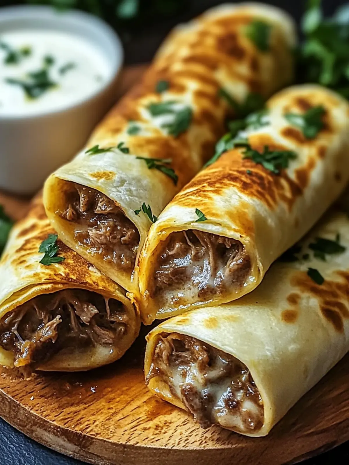 French Dip Tortilla Roll Ups: Quick, Cheesy, and Irresistible 3 French Dip Tortilla Roll Ups