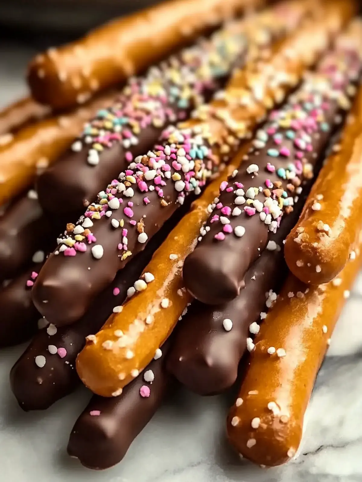 Chocolate Dipped Pretzel Rods You'll Love to Customize 4 Chocolate Dipped Pretzel Rods