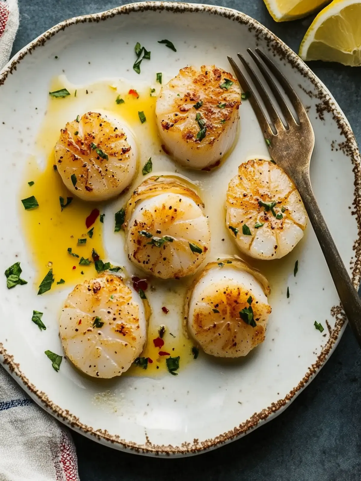 Healthy Baked Scallops with Zesty Lemon & Fresh Parsley 2 Healthy Baked Scallops