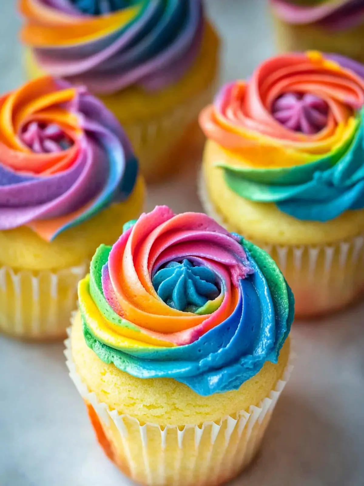 Delicious Rainbow Buttercream Cupcakes That Brighten Your Day 3 Rainbow Buttercream Cupcakes