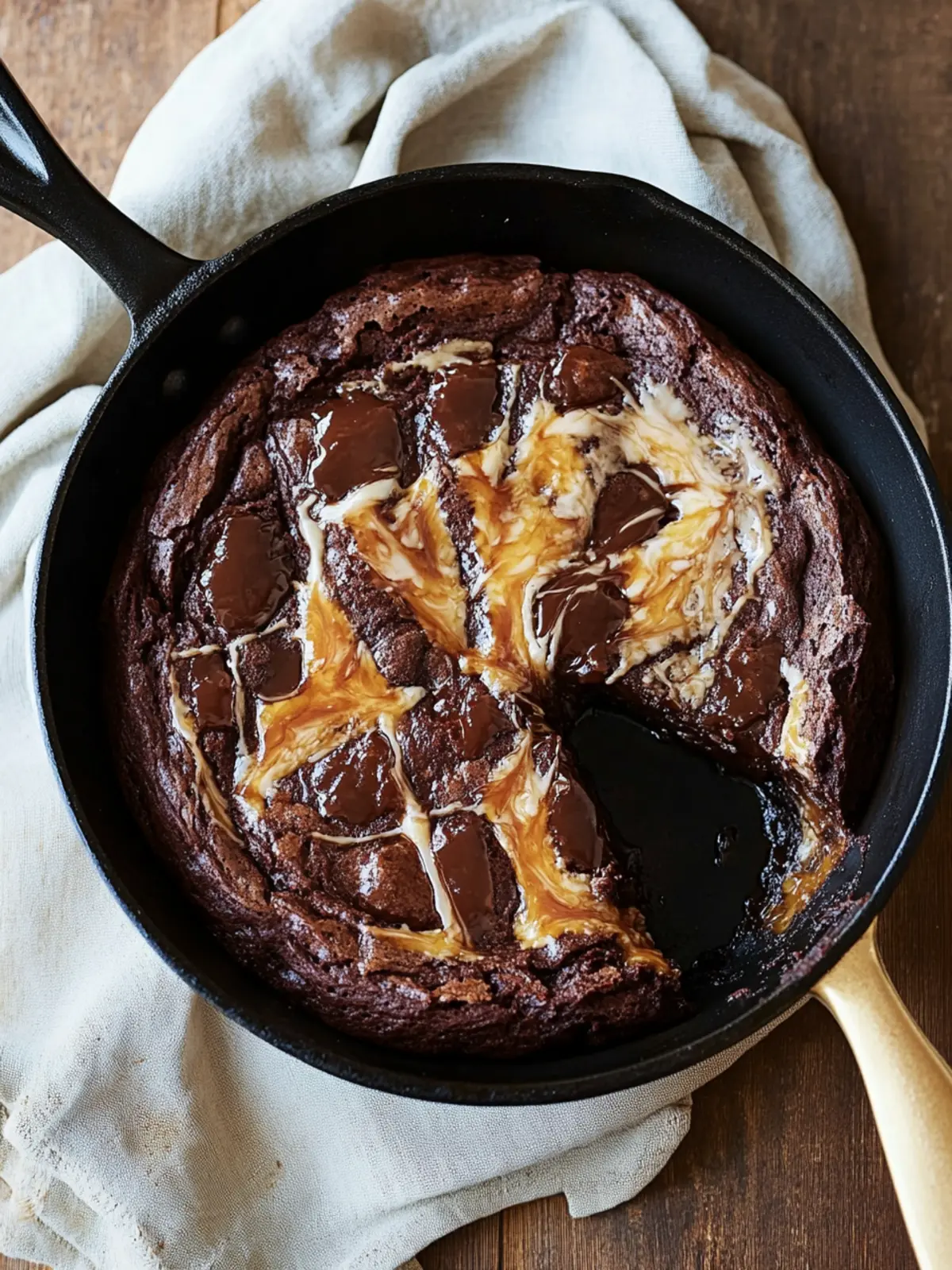 Dulce de Leche Skillet Brownie That Will Melt Your Heart 3 Dulce de Leche Skillet Brownie