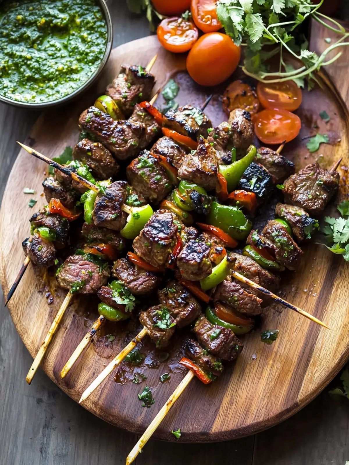 Grilled Chilean Beef Kabobs with Zesty Chimichurri Twist 2 Grilled Chilean Beef Kabobs