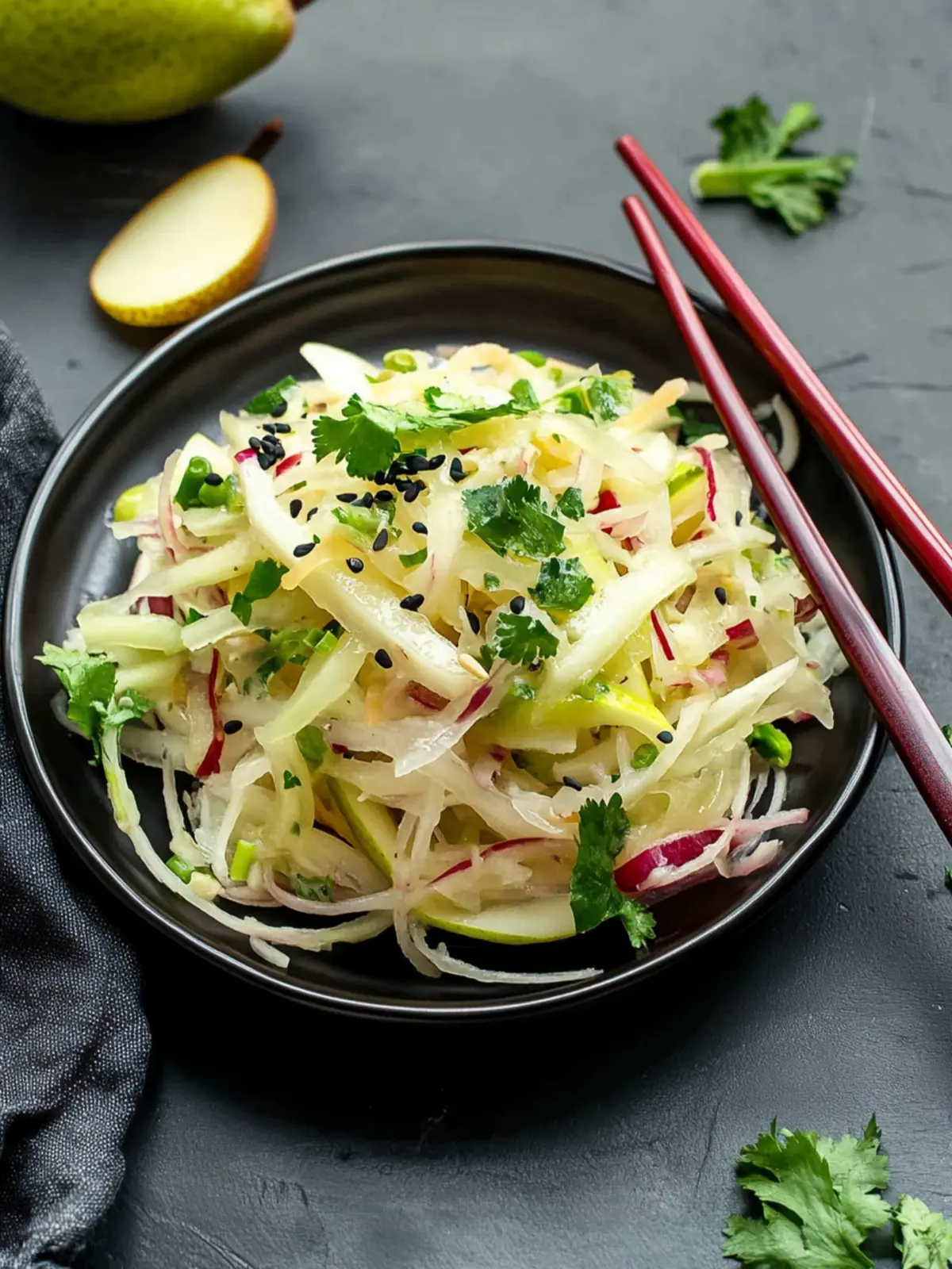 Vibrant Asian Pear Slaw with Ginger Lime: A Refreshing Hit! 3 Asian Pear Slaw