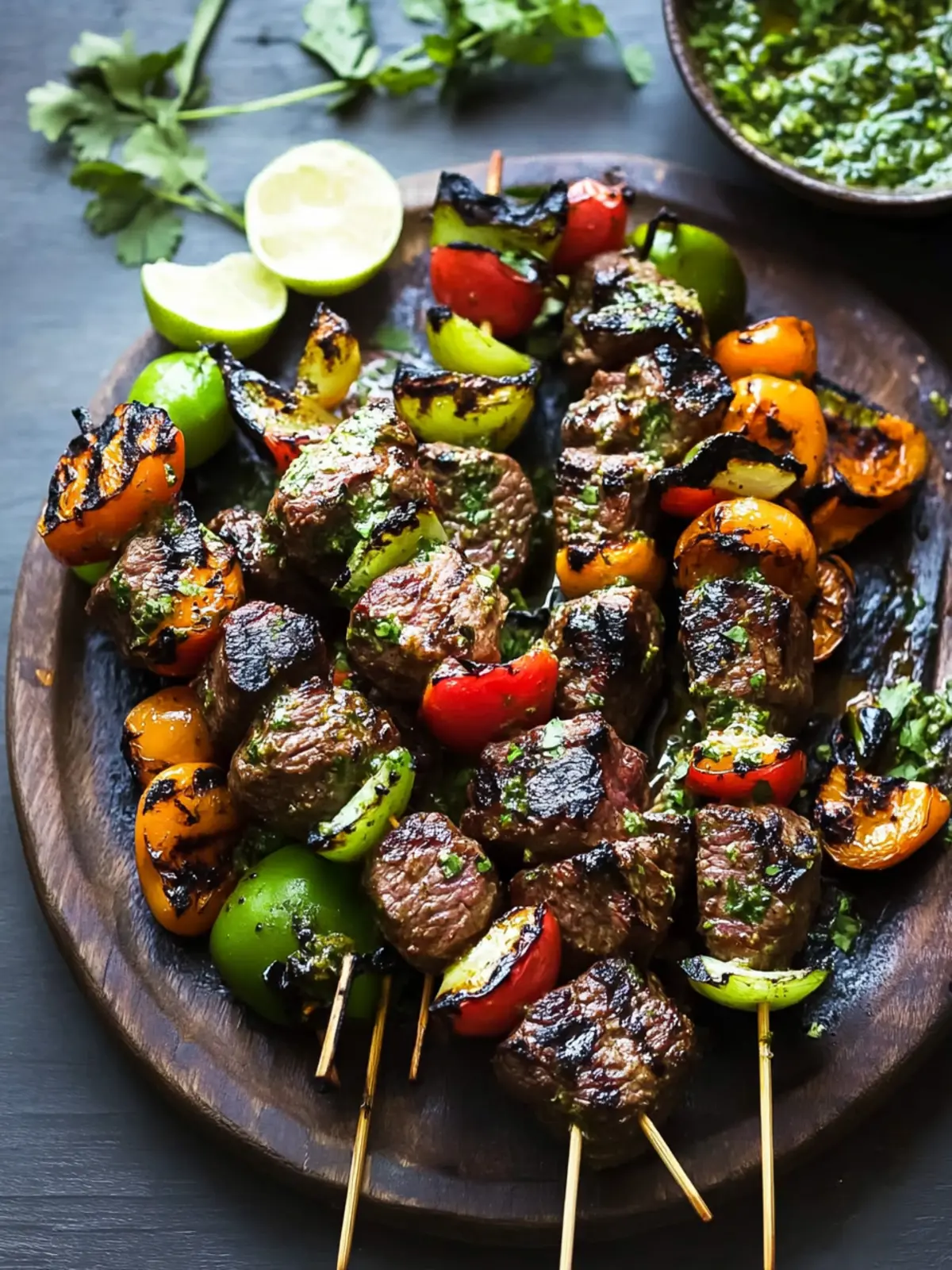 Grilled Chilean Beef Kabobs with Zesty Chimichurri Twist 4 Grilled Chilean Beef Kabobs