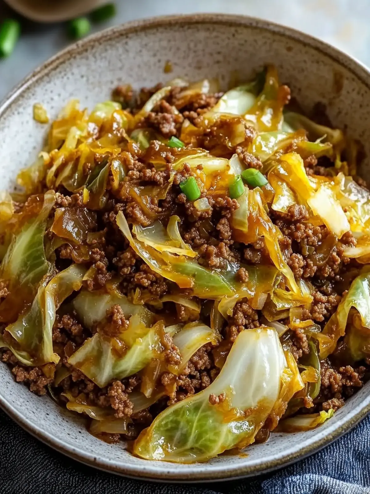 Mongolian Ground Beef Cabbage