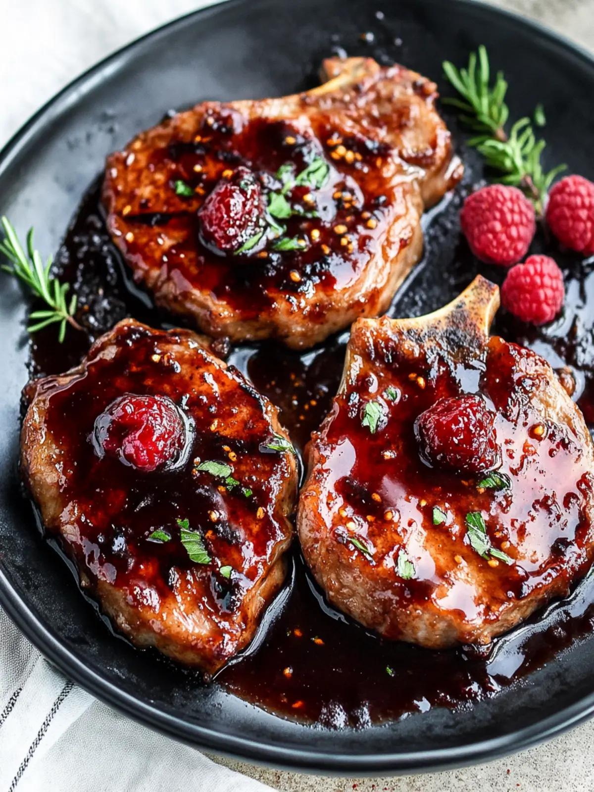 Raspberry Balsamic Glazed Pork Chops: A Flavorful Delight 5 Raspberry Balsamic Glazed Pork Chops