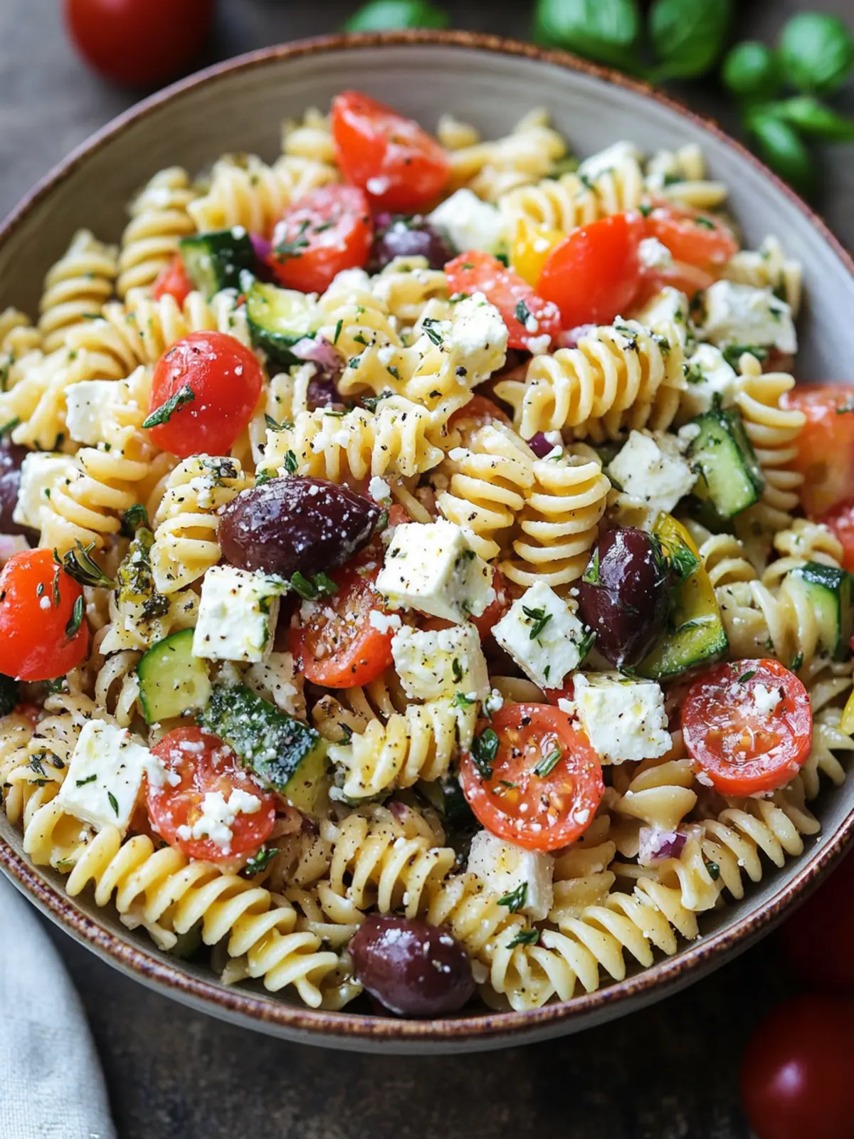 Delicious Greek Pasta Salad Ready in Just 20 Minutes 2 Greek Pasta Salad