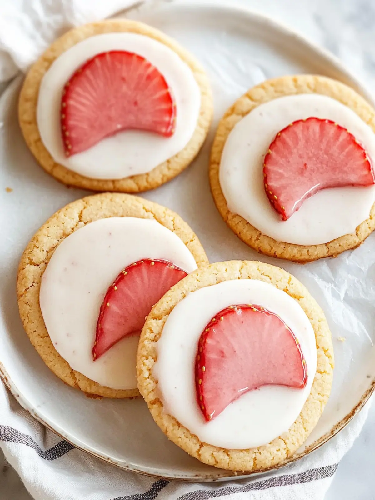 Irresistible Strawberry Half-Moon Cookies to Brighten Your Day 2 Strawberry Half-Moon Cookies