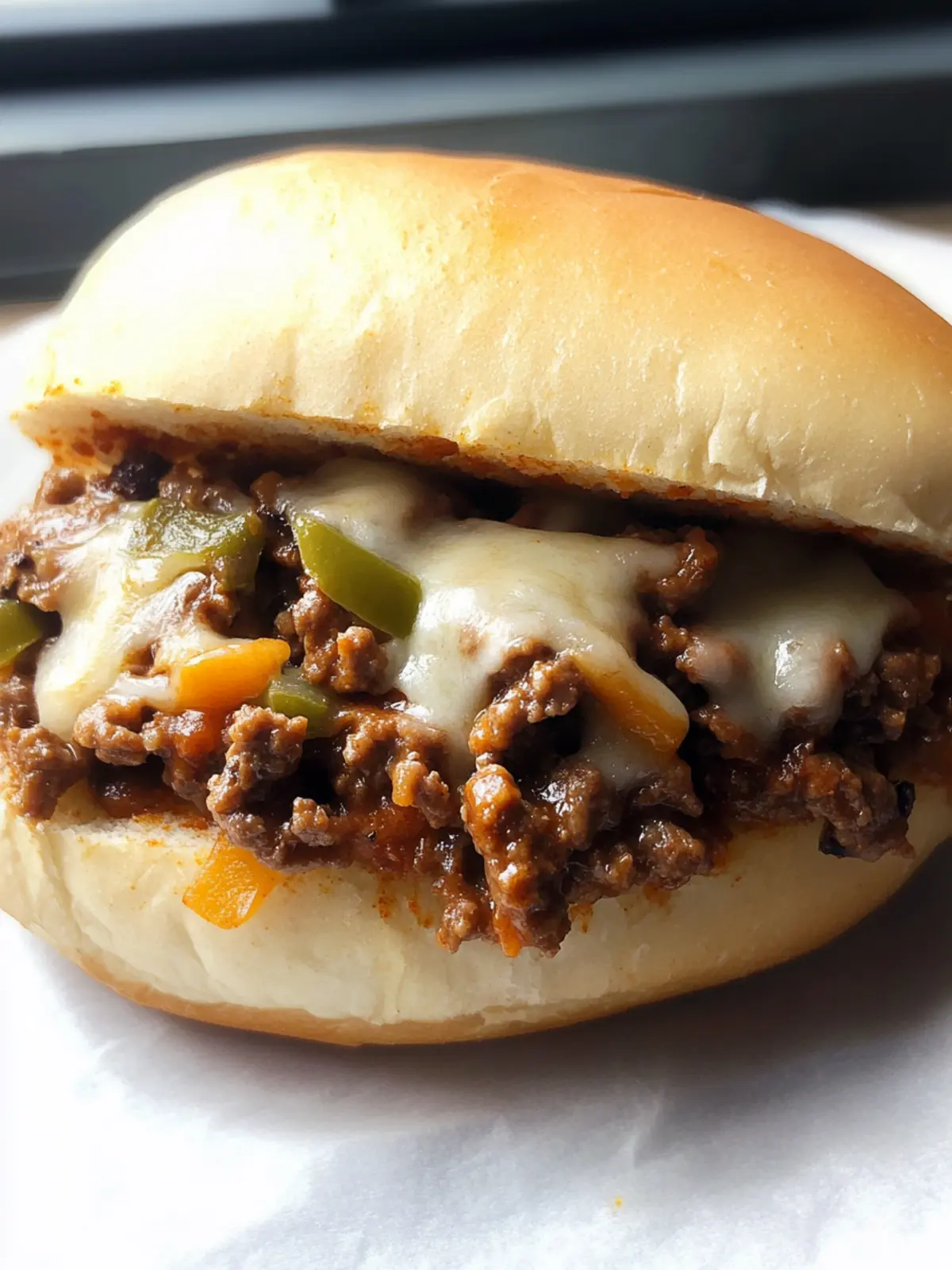 Cheesesteak Style Sloppy Joes: A Delicious Twist on Comfort 2 Cheesesteak Style Sloppy Joes