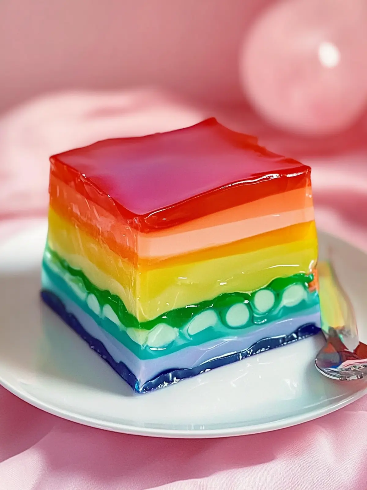 Layered Rainbow Jello Delight: A Fun and Fruity Treat 4 Layered Rainbow Jello