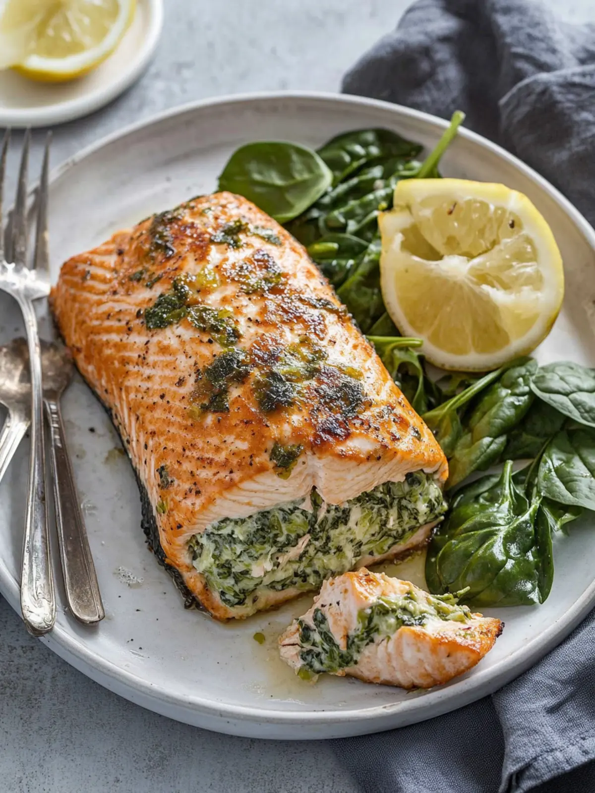 Spinach Stuffed Salmon: A Creamy Delight You’ll Love! 3 Spinach Stuffed Salmon