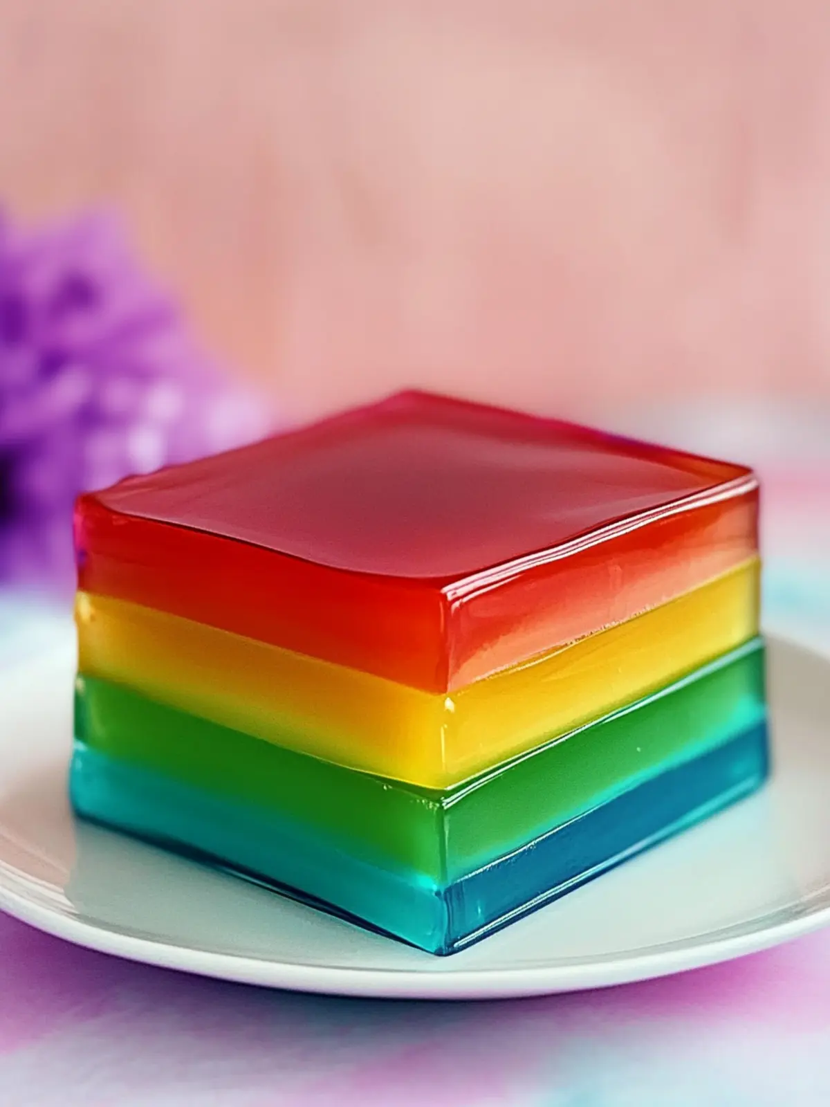 Layered Rainbow Jello Delight: A Fun and Fruity Treat 5 Layered Rainbow Jello