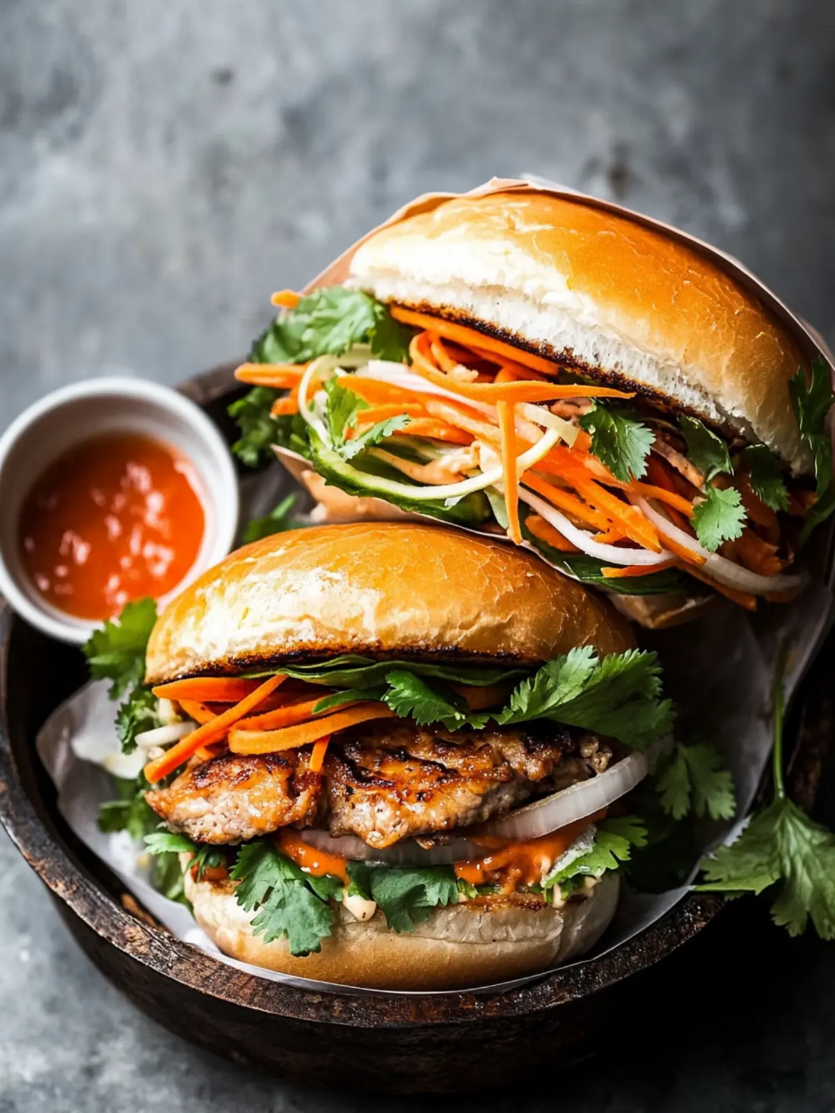 Savory Pork Banh Mi Burger for a Flavorful Twist at Home 3 Pork Banh Mi Burger