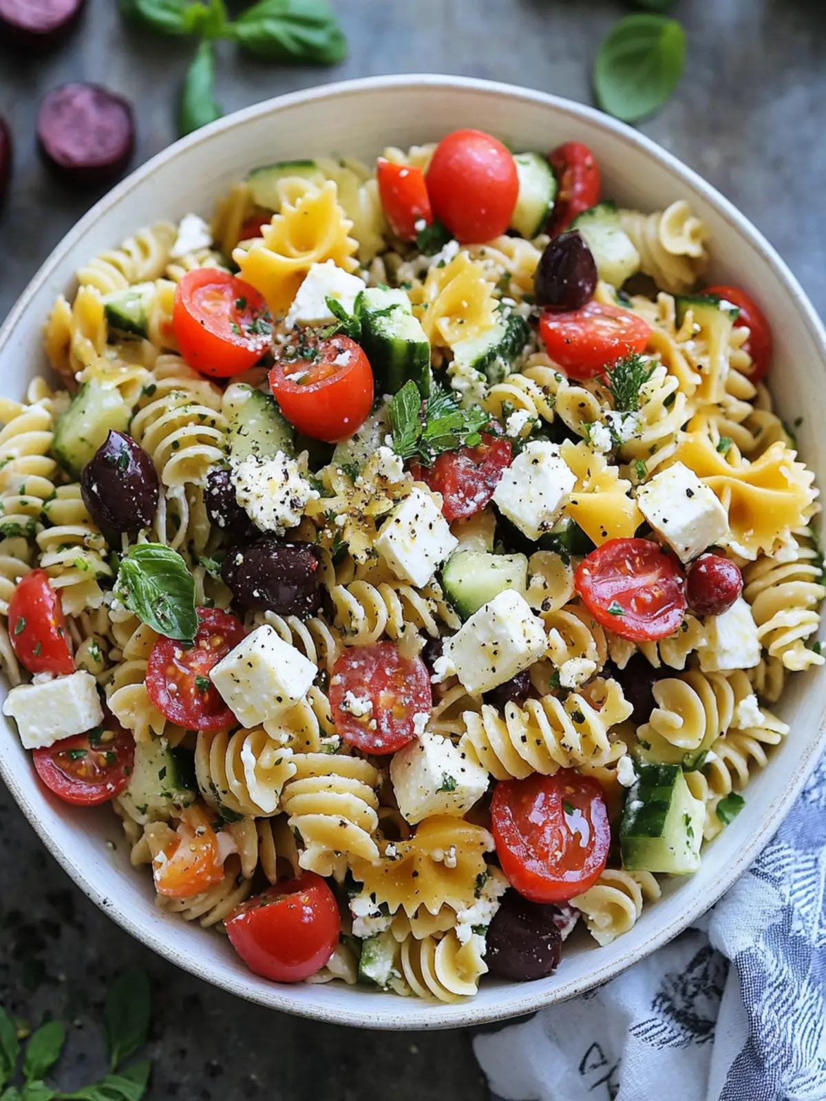 Delicious Greek Pasta Salad Ready in Just 20 Minutes 4 Greek Pasta Salad