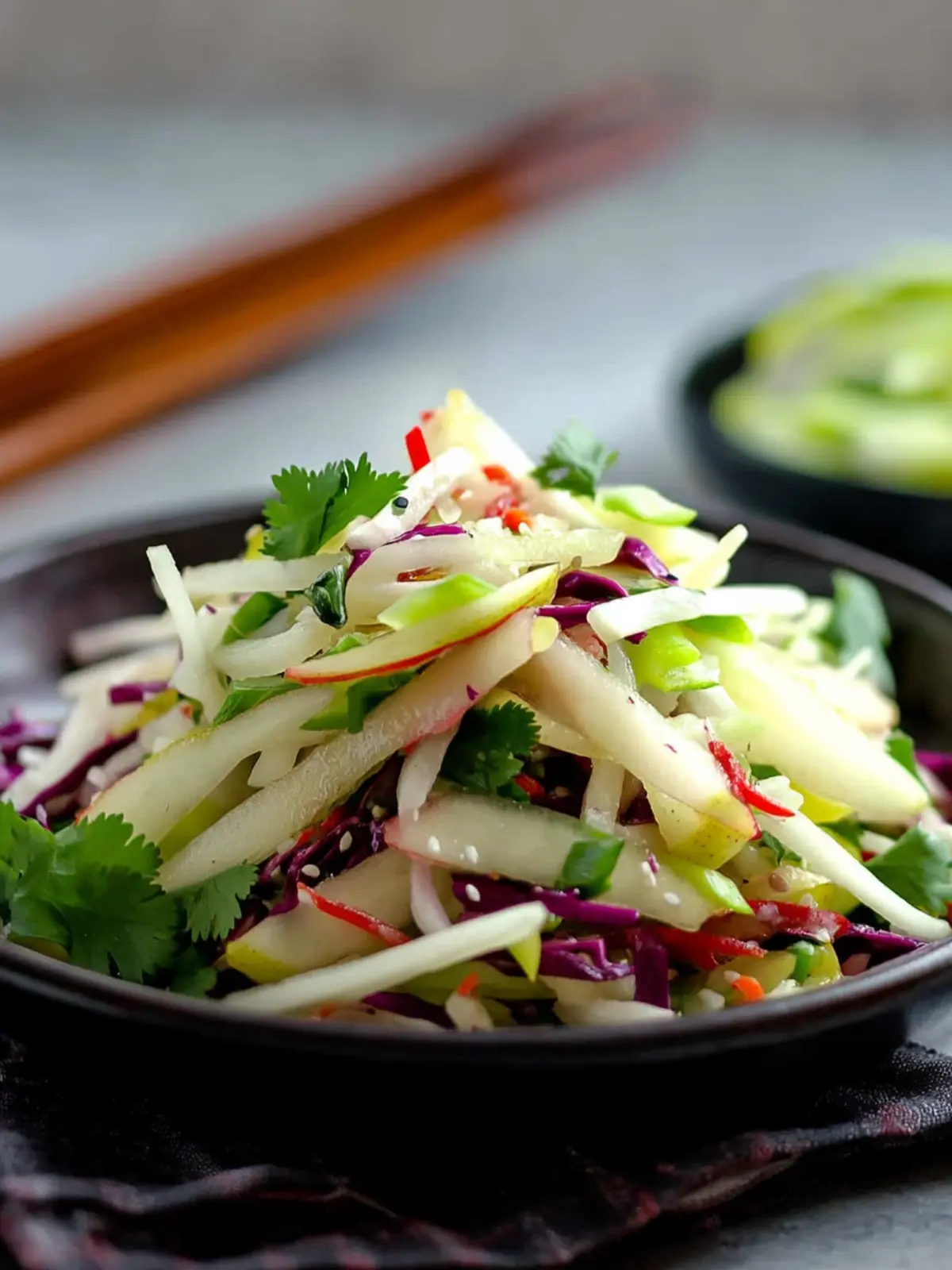 Vibrant Asian Pear Slaw with Ginger Lime: A Refreshing Hit! 2 Asian Pear Slaw