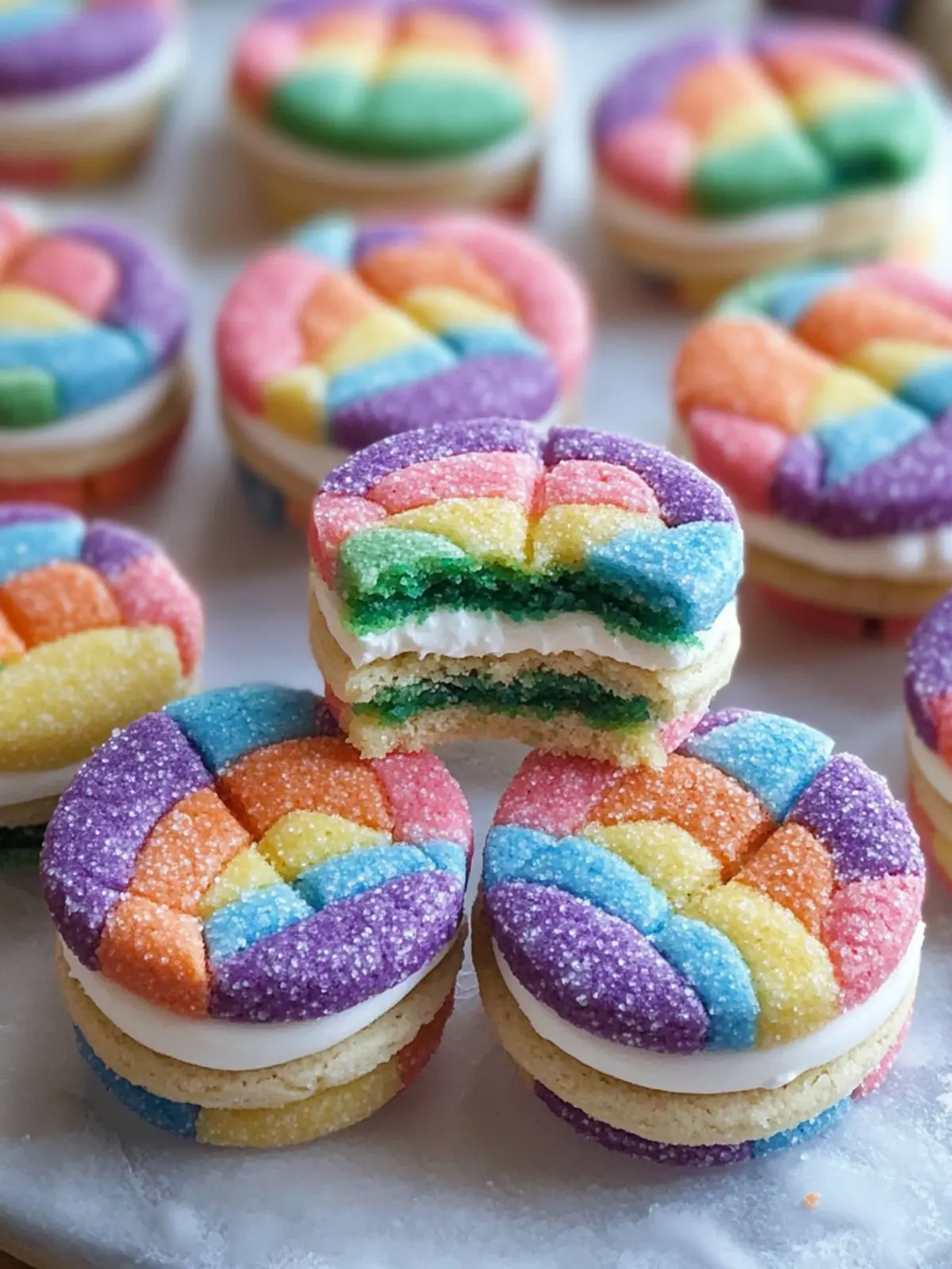 Delightful Rainbow Cookie Sandwiches for Colorful Celebrations 5 Rainbow Cookie Sandwiches