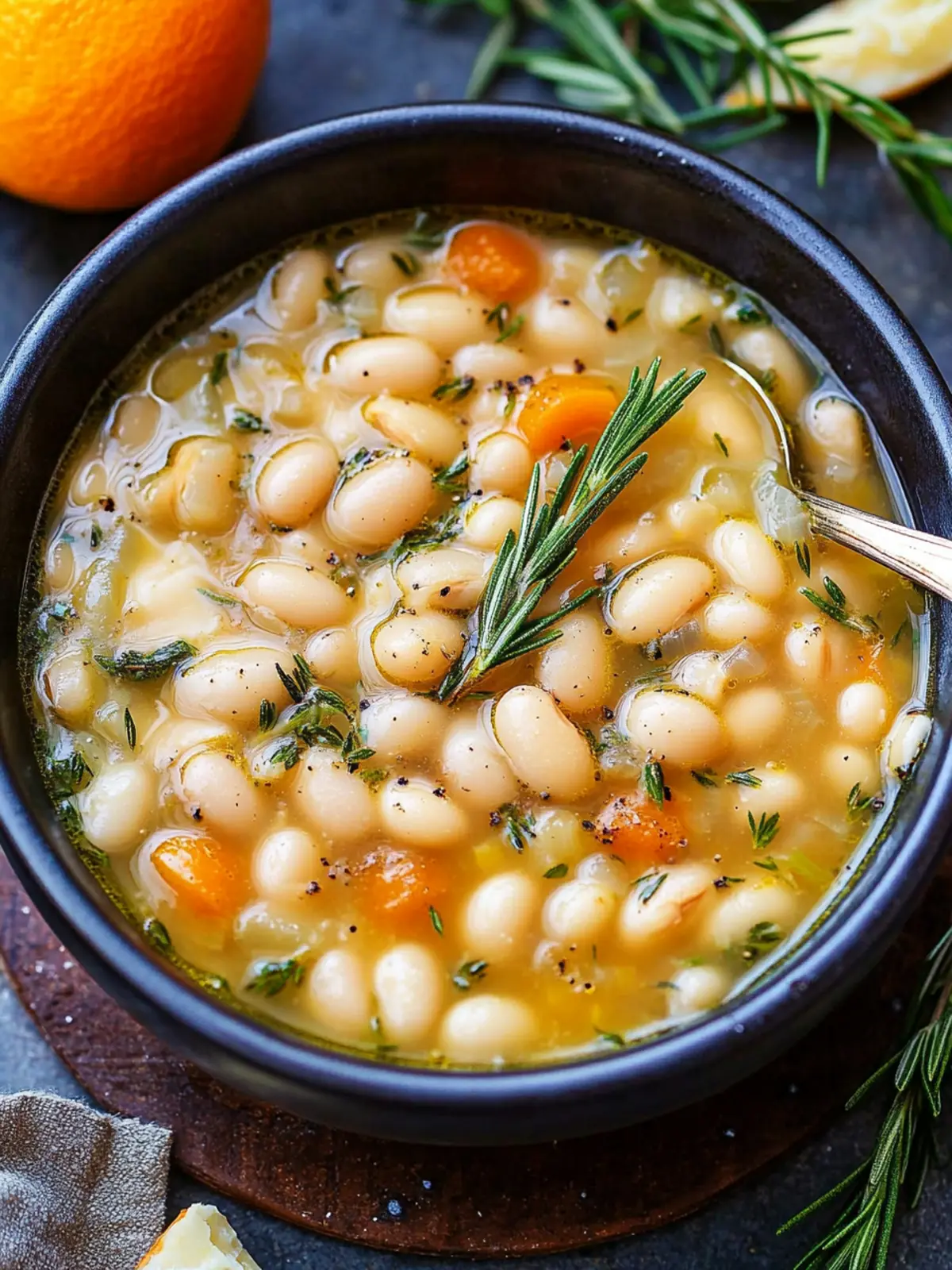 Delicious White Bean and Rosemary Soup Ready in 30 Minutes 4 White Bean and Rosemary Soup