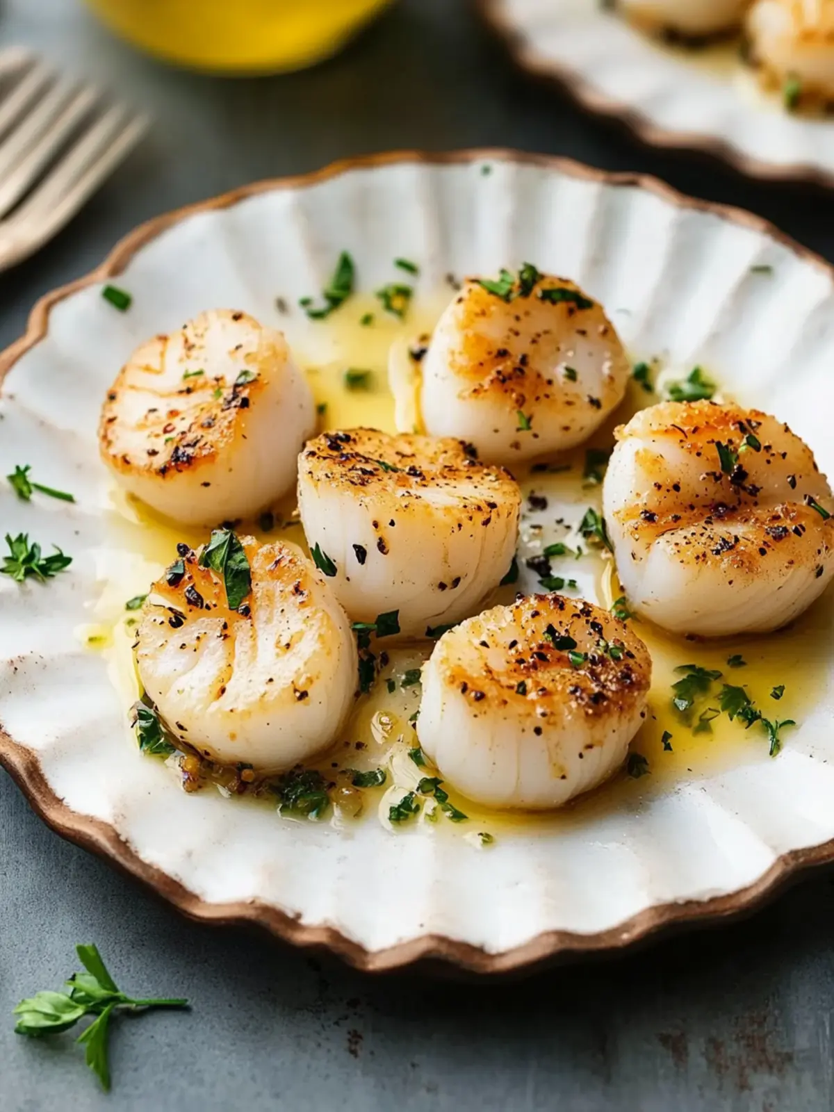 Healthy Baked Scallops with Zesty Lemon & Fresh Parsley 4 Healthy Baked Scallops