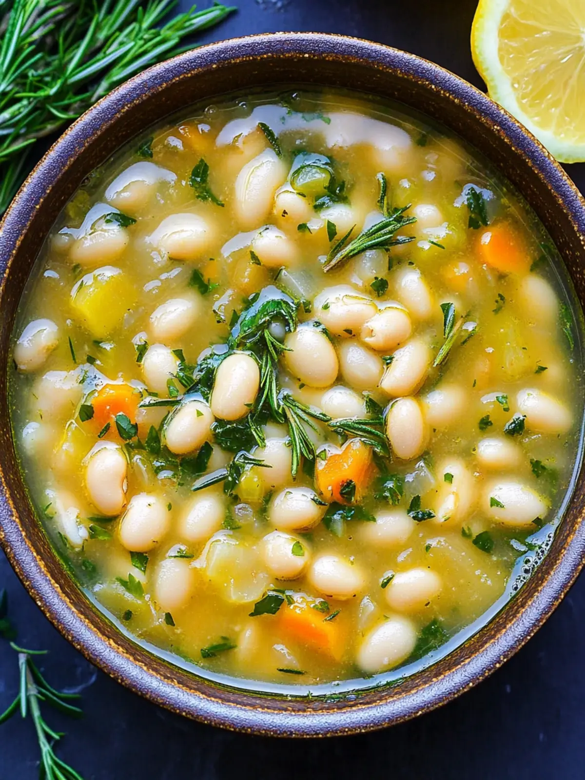 Delicious White Bean and Rosemary Soup Ready in 30 Minutes 3 White Bean and Rosemary Soup