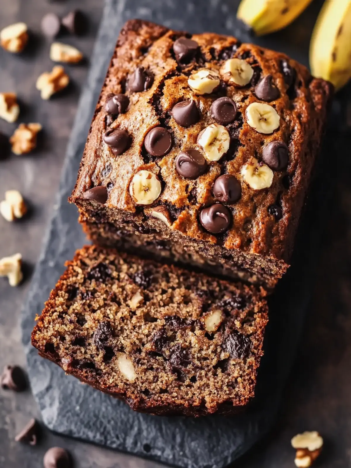 Chocolate Chip Walnut Banana Bread