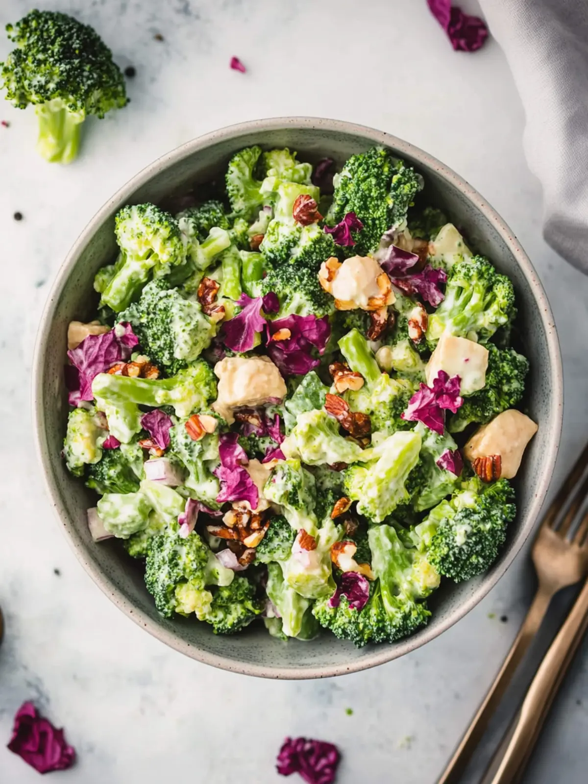 Delicious Broccoli Salad with Bacon and Cranberries 2 Broccoli Salad