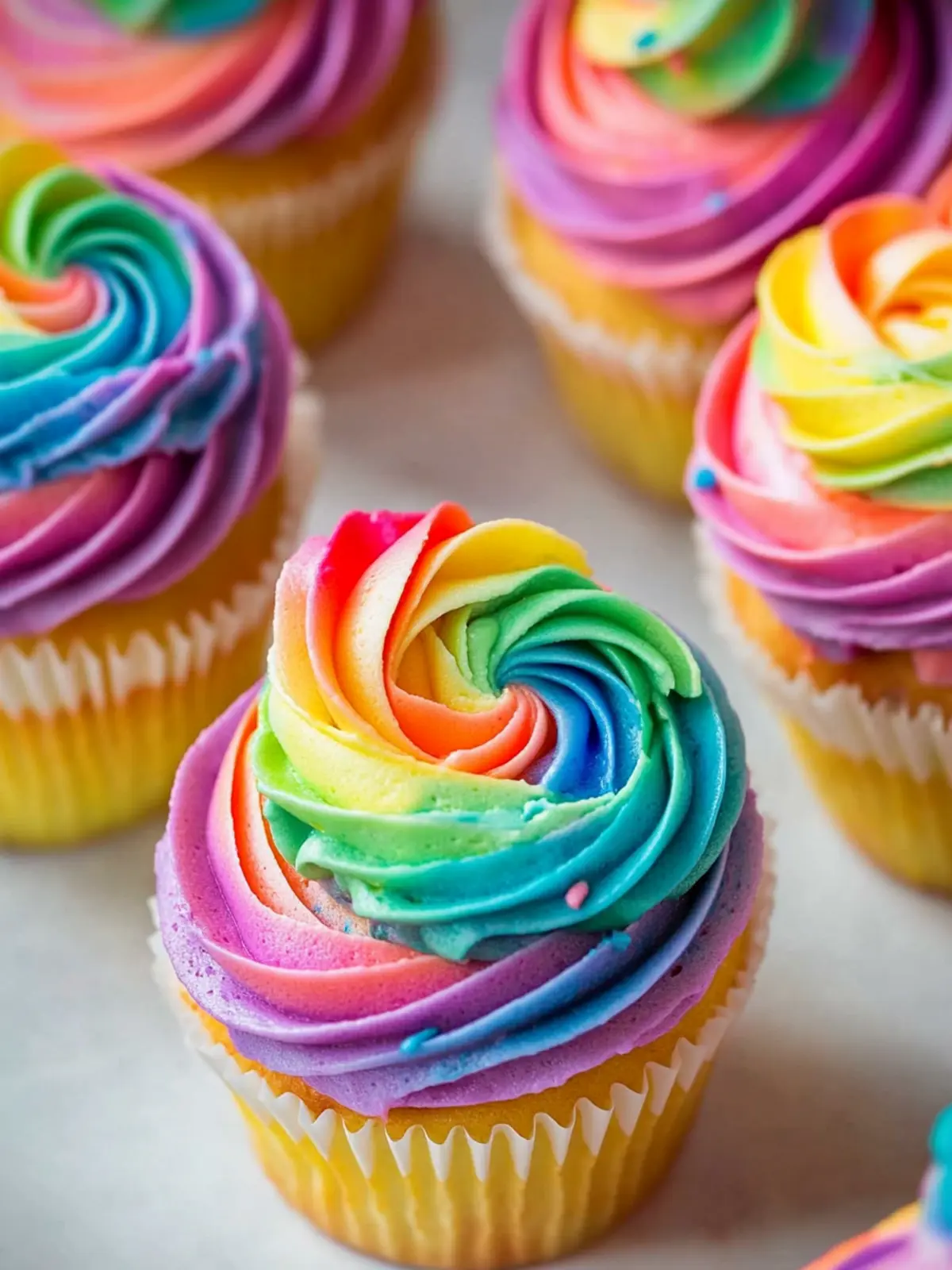 Delicious Rainbow Buttercream Cupcakes That Brighten Your Day 4 Rainbow Buttercream Cupcakes