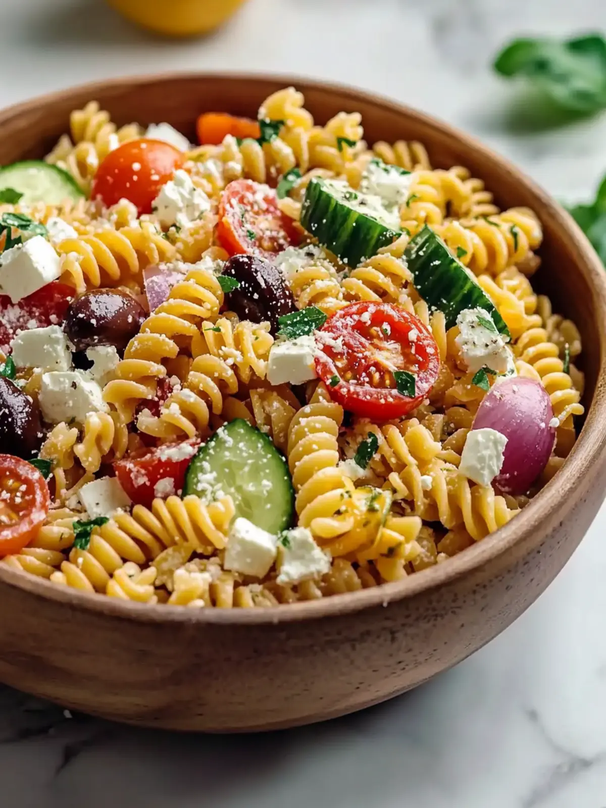High Protein Greek Pasta Salad for a Wholesome Meal Boost 4 High Protein Greek Pasta Salad