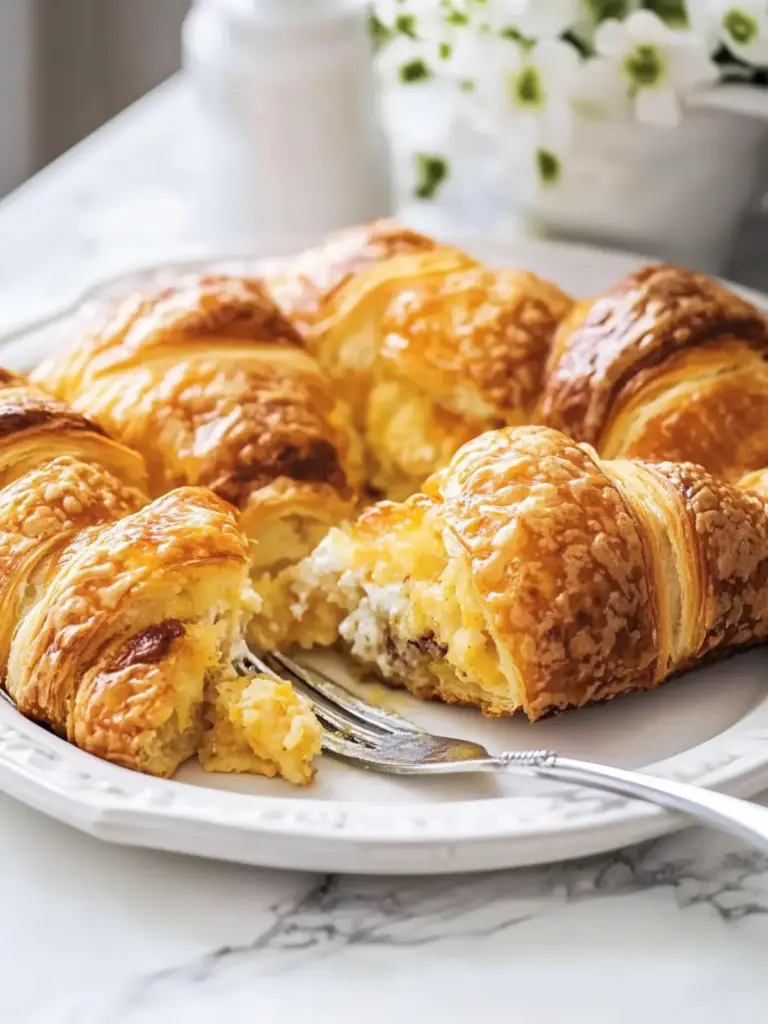 Breakfast Strata with Croissants