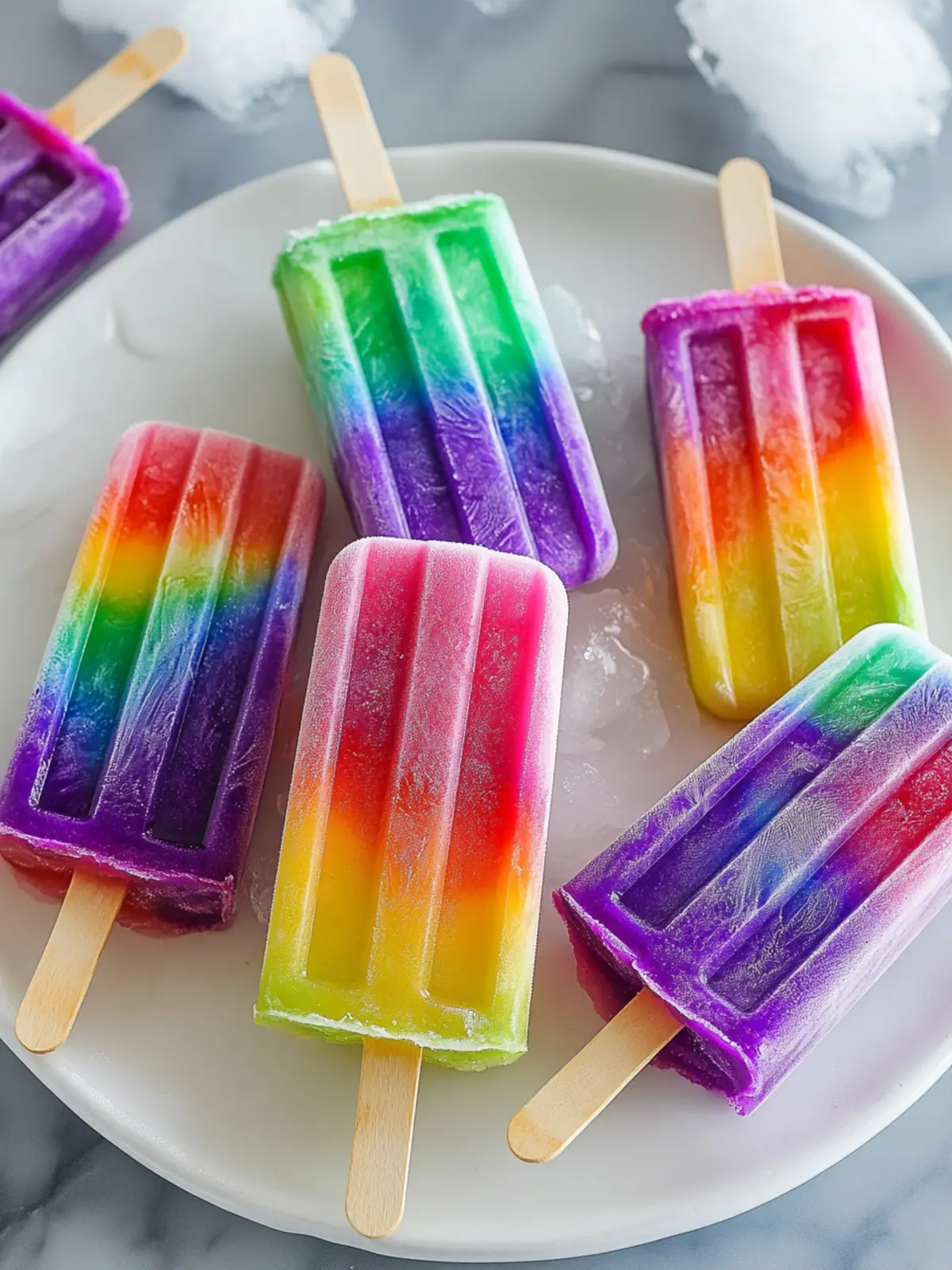 Rainbow Popsicles to Brighten Your Summer Days 5 Rainbow Popsicles