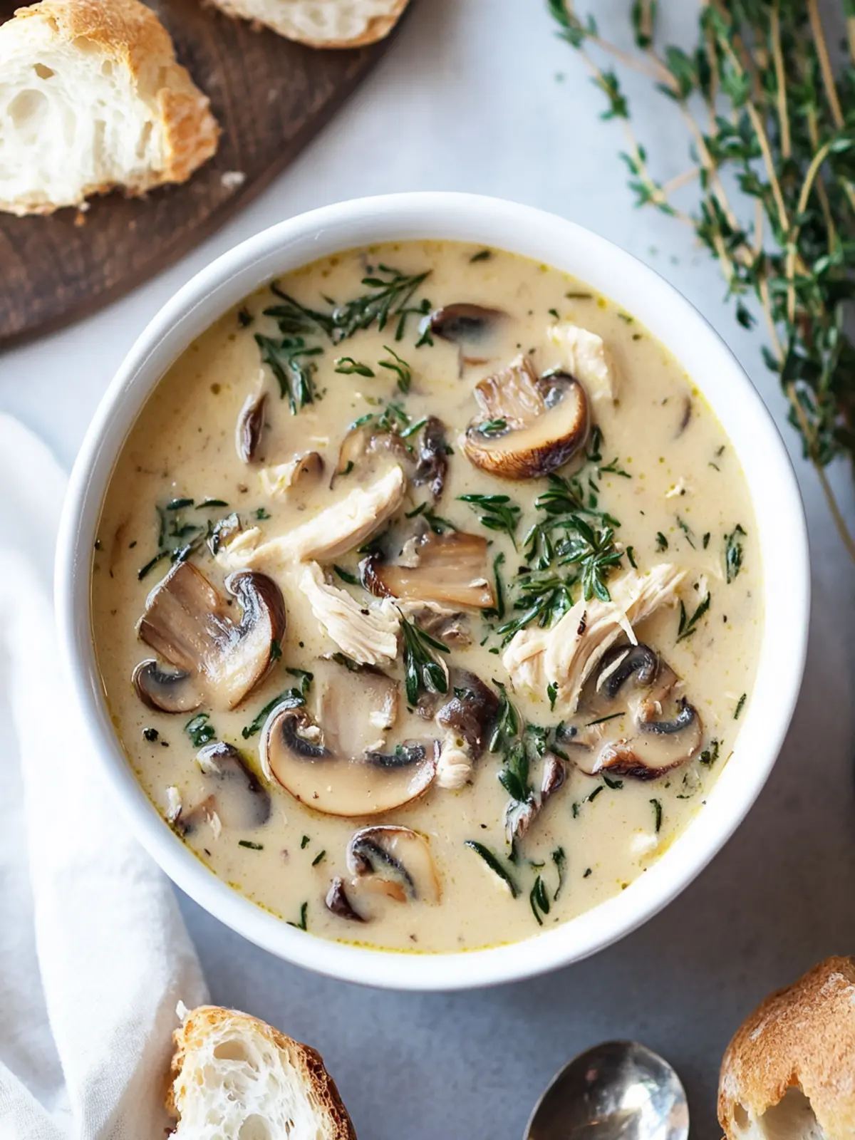 Rotisserie Chicken and Mushroom Soup