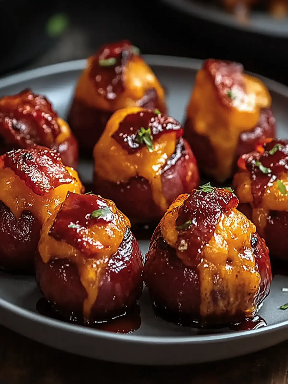 Cheddar-Stuffed BBQ Bacon Bombs That Wow Every Party Guest 4 Cheddar-Stuffed BBQ Bacon Bombs