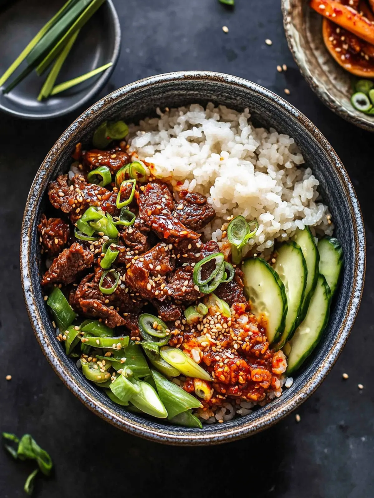 Korean Gochujang Beef Bowls with Crunchy Cucumber Salad 3 Korean Gochujang Beef Bowls