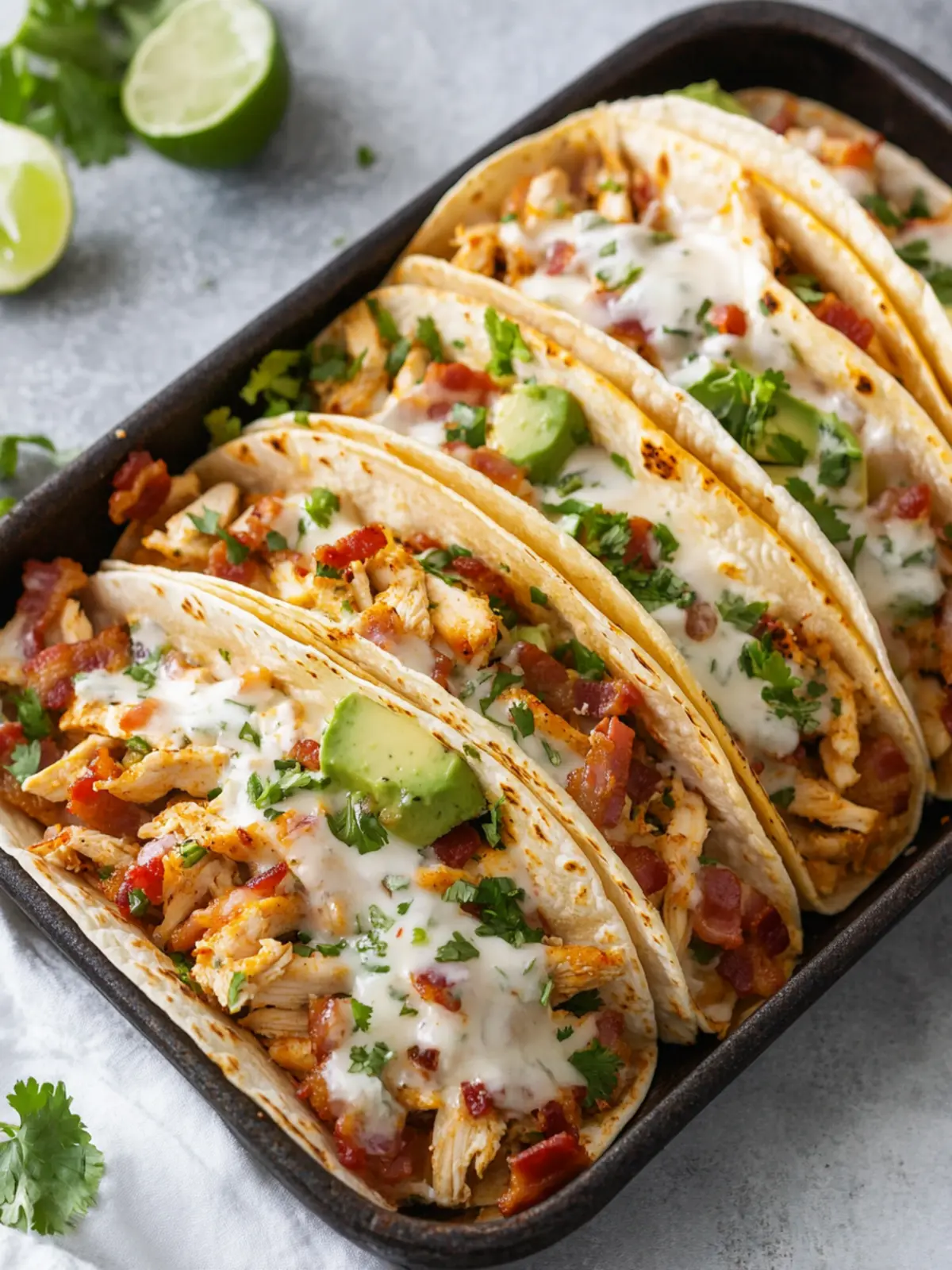 Crispy Baked Chicken Bacon Ranch Tacos Your Family Will Love 3 Baked Chicken Bacon Ranch Tacos