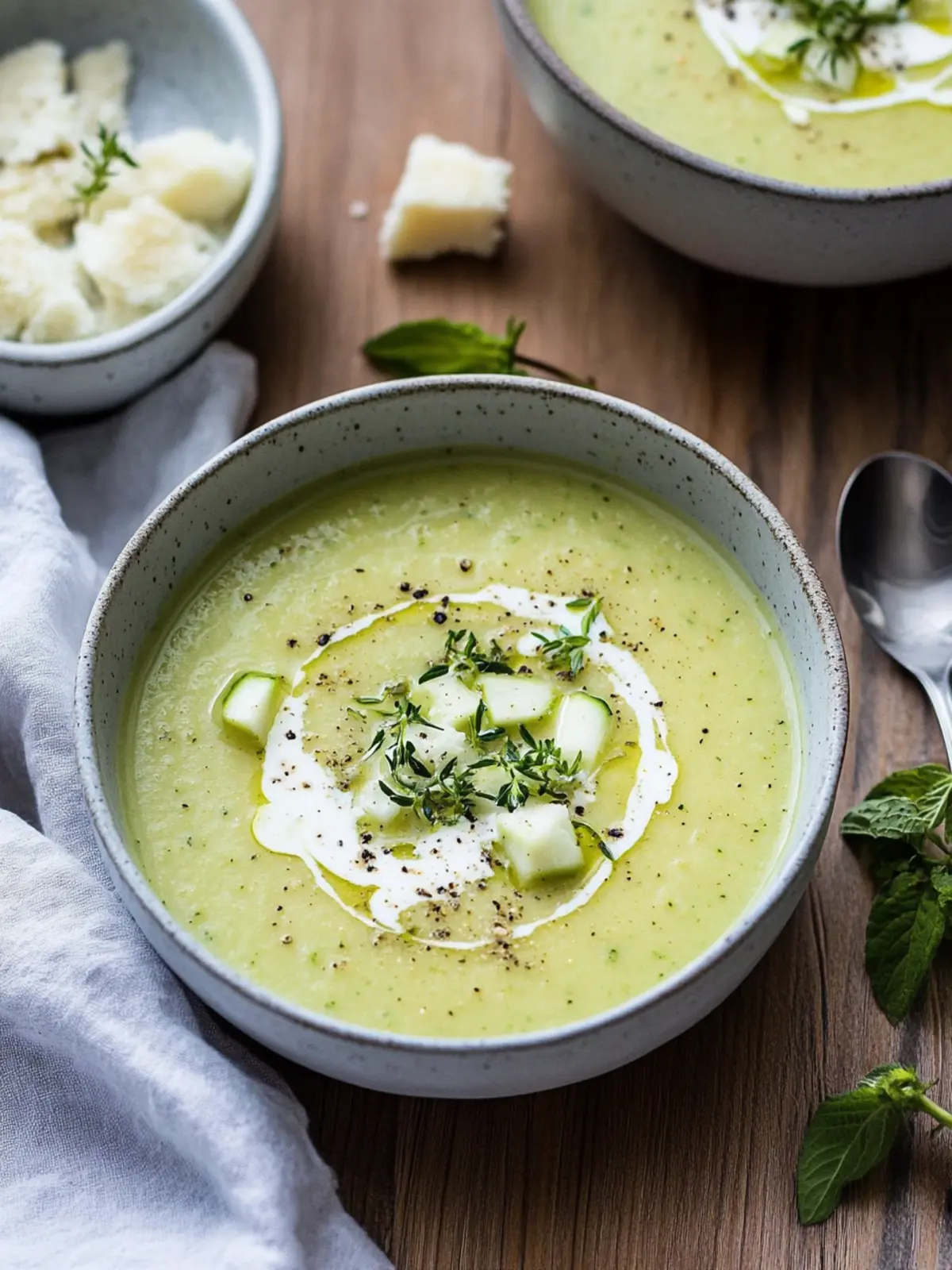 Creamy Roasted Zucchini Soup with Feta - Refreshingly Easy 4 Roasted Zucchini Soup