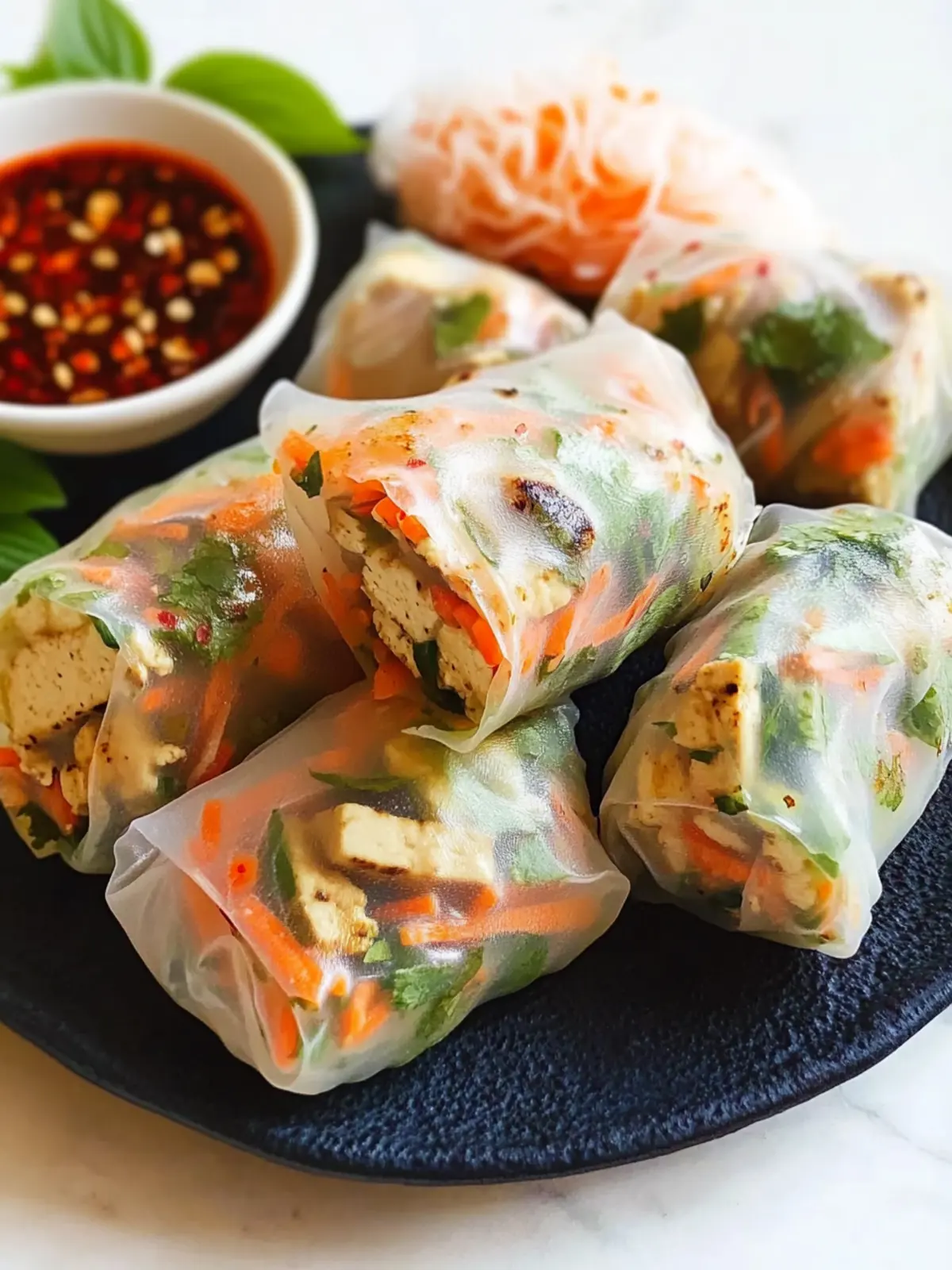 Crispy Tofu Spring Rolls: Quick, Easy, and Vegan Delight 2 Tofu Spring Rolls